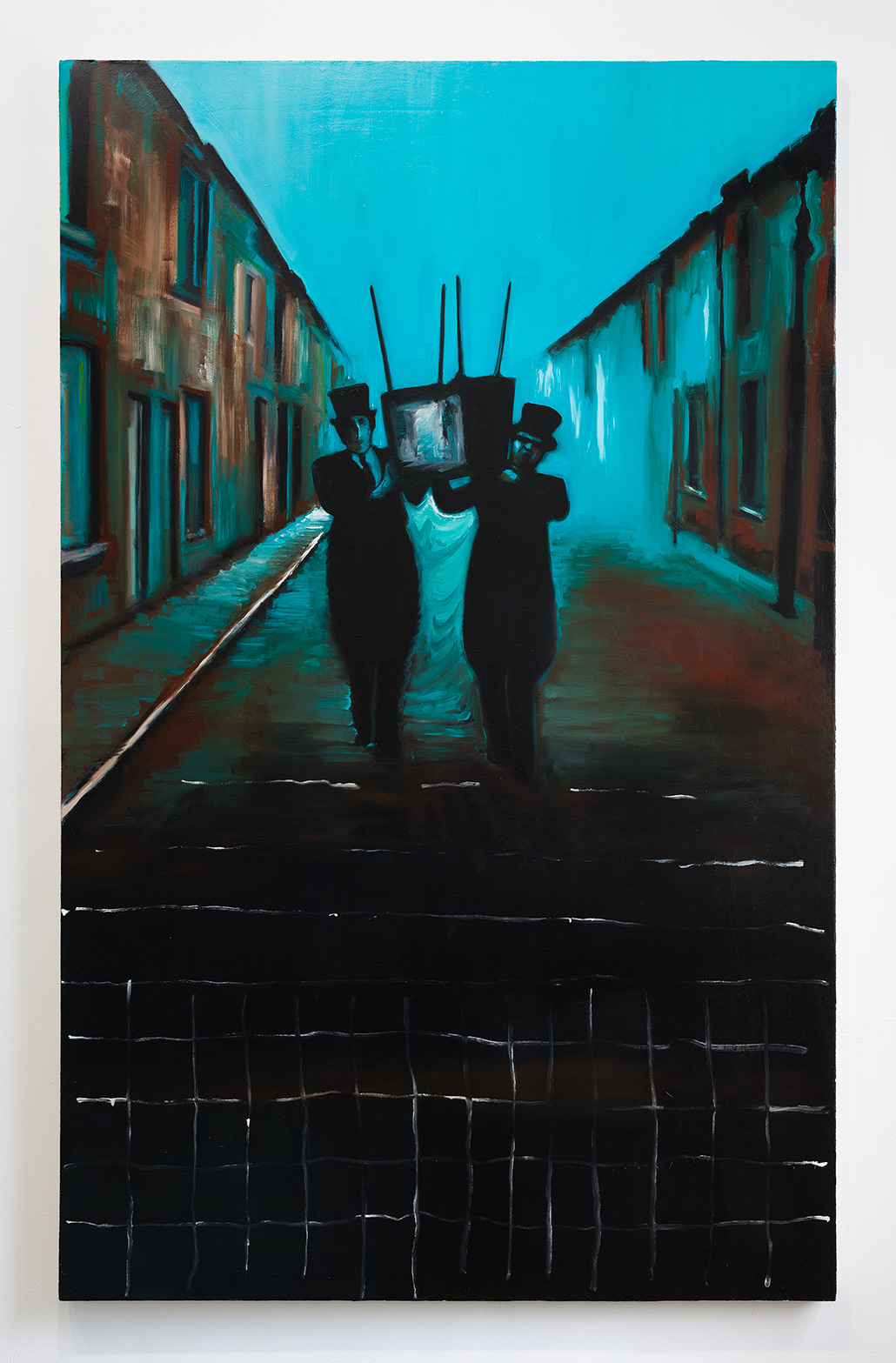 No Dumping, 2022, oil on canvas, 80 x 50 in. (203.2 x 127 cm.)