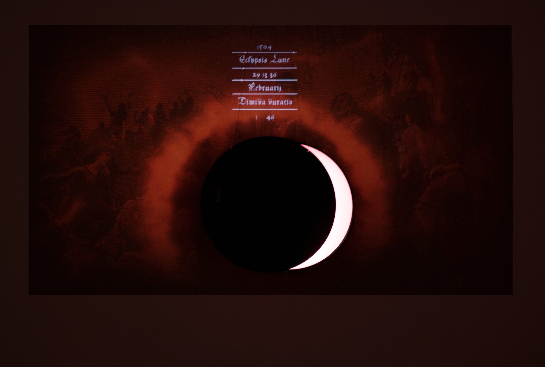 (Original installation) 'When Conquest Swallowed The Sun', Beyond The Veil, curated by Jake Treacy, BLINDSIDE ARI, 2018.