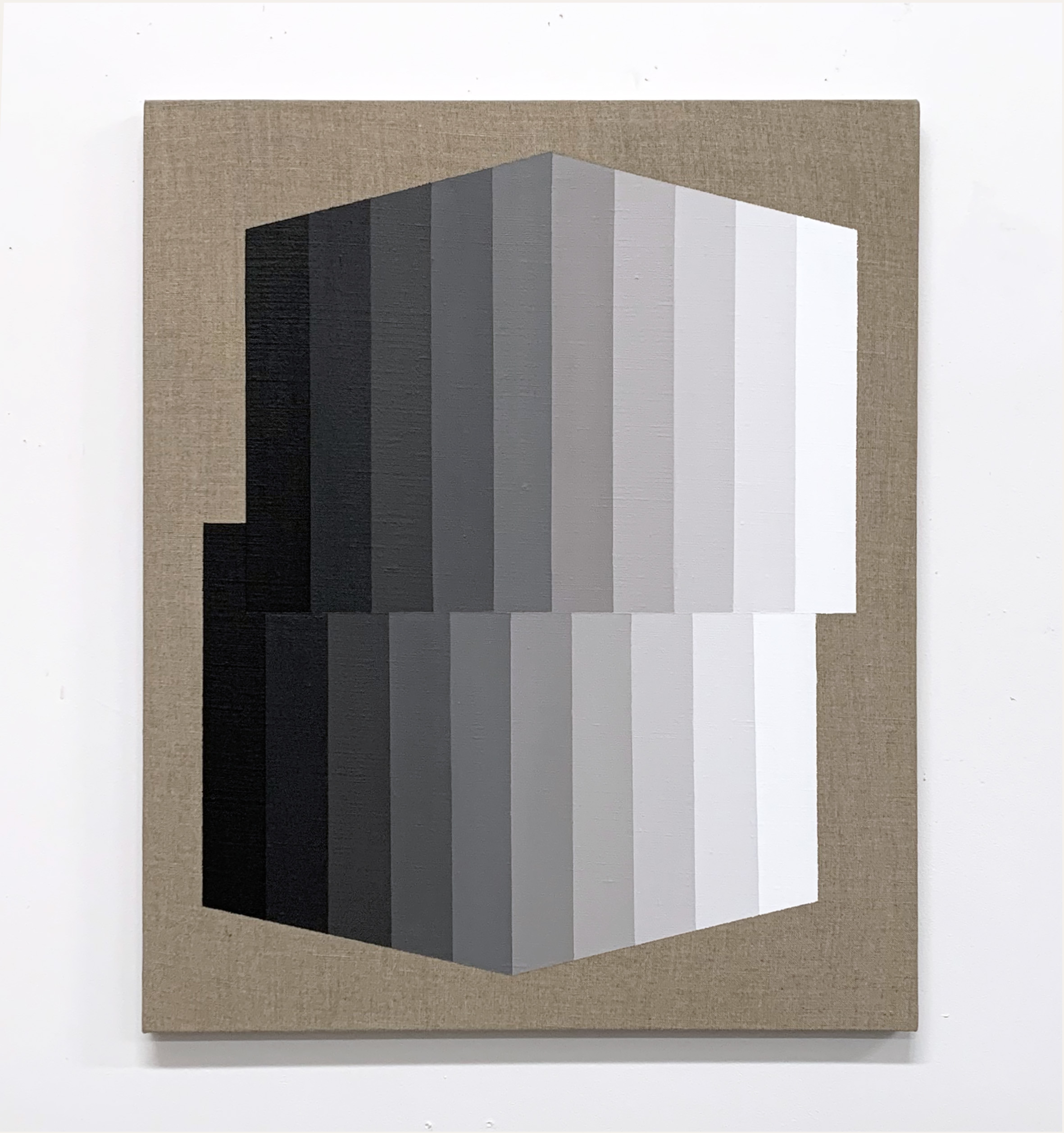 Machbands XIX, 61cmx 51cm, acrylic on linen