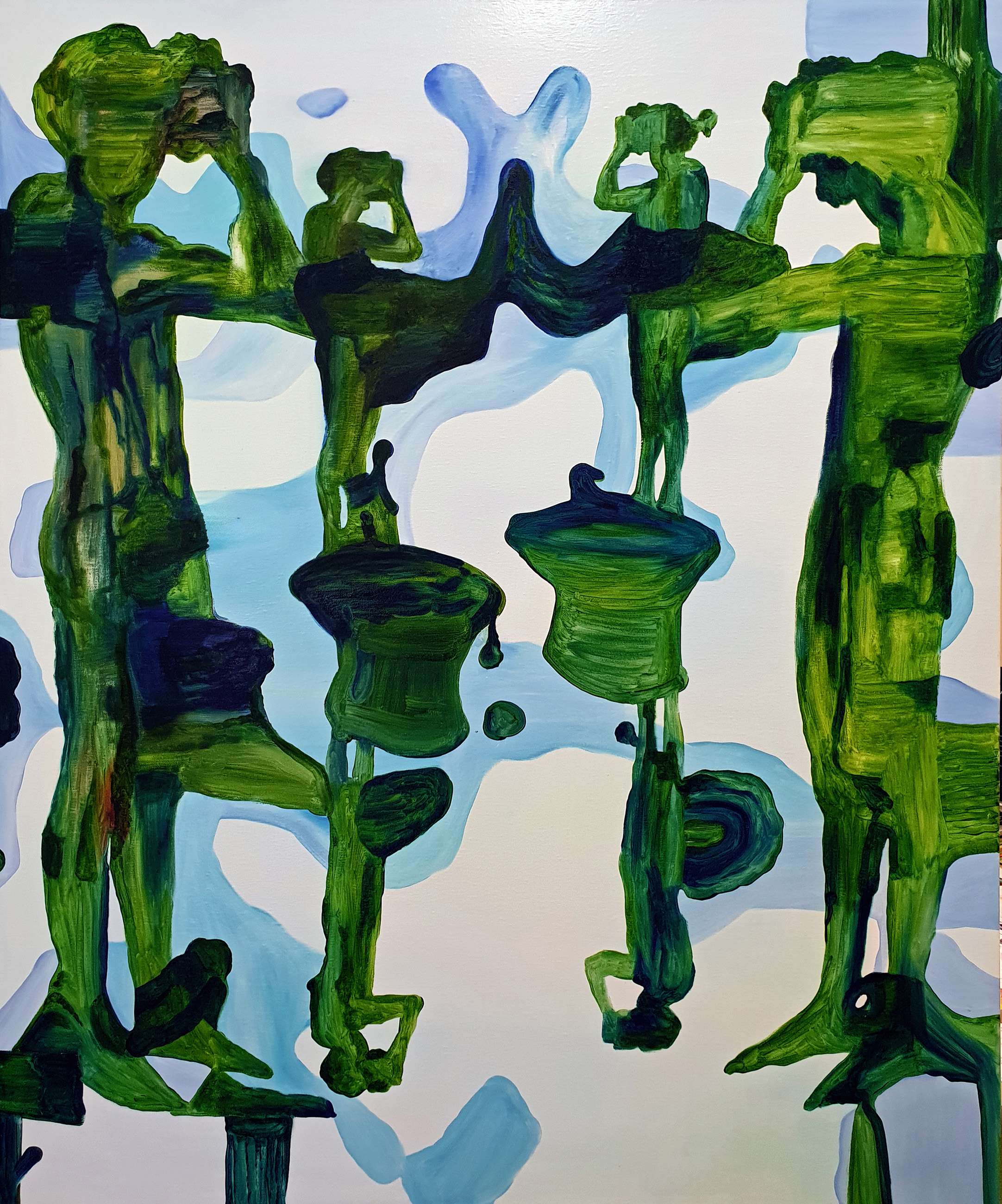 Grecia Politica, 2020 oil on canvas 120x100 cm