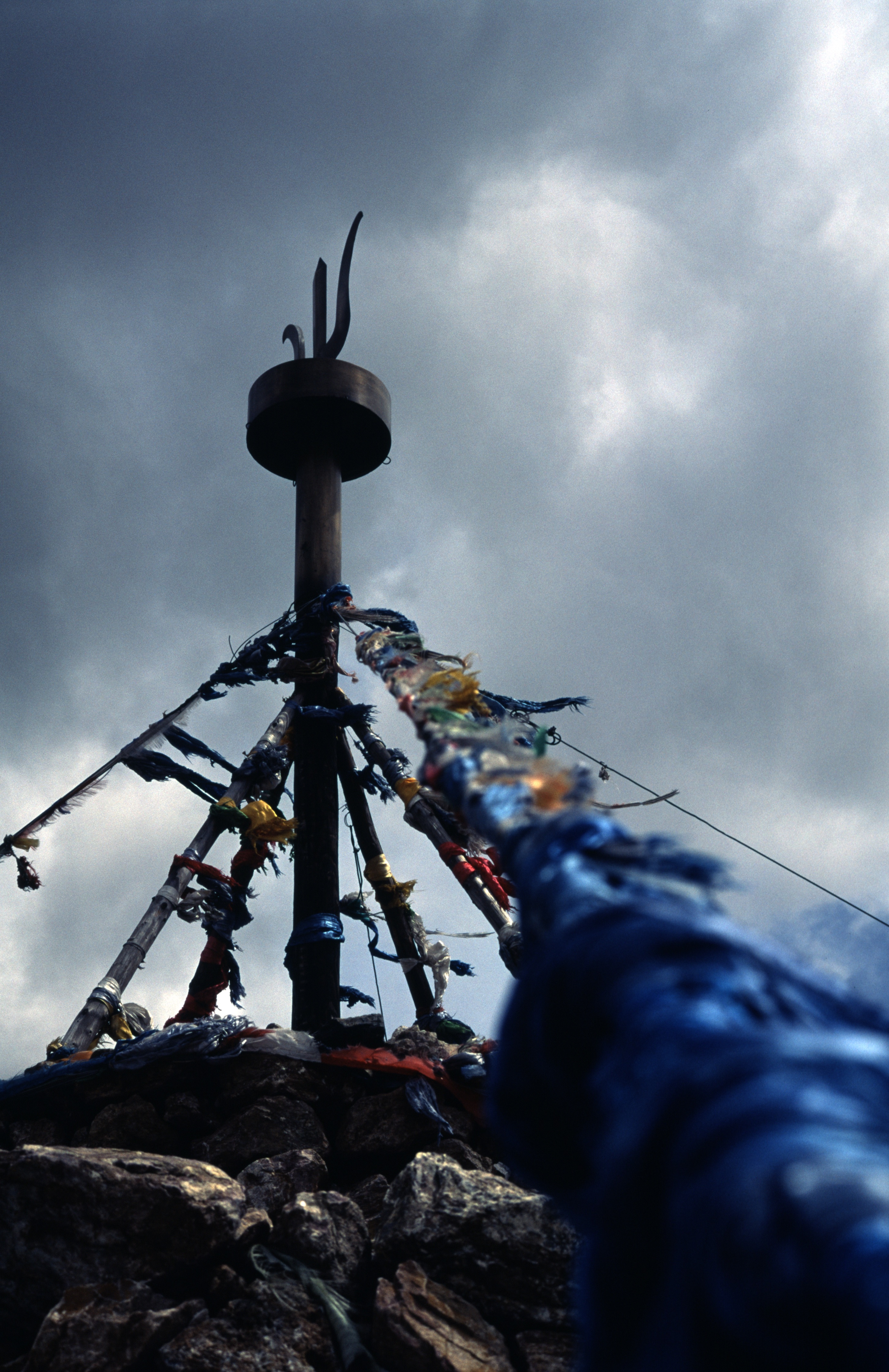Mongolian Sacred Monument, erected during Genghis Kan's occupancy. Erguna Wetland Scenic Area