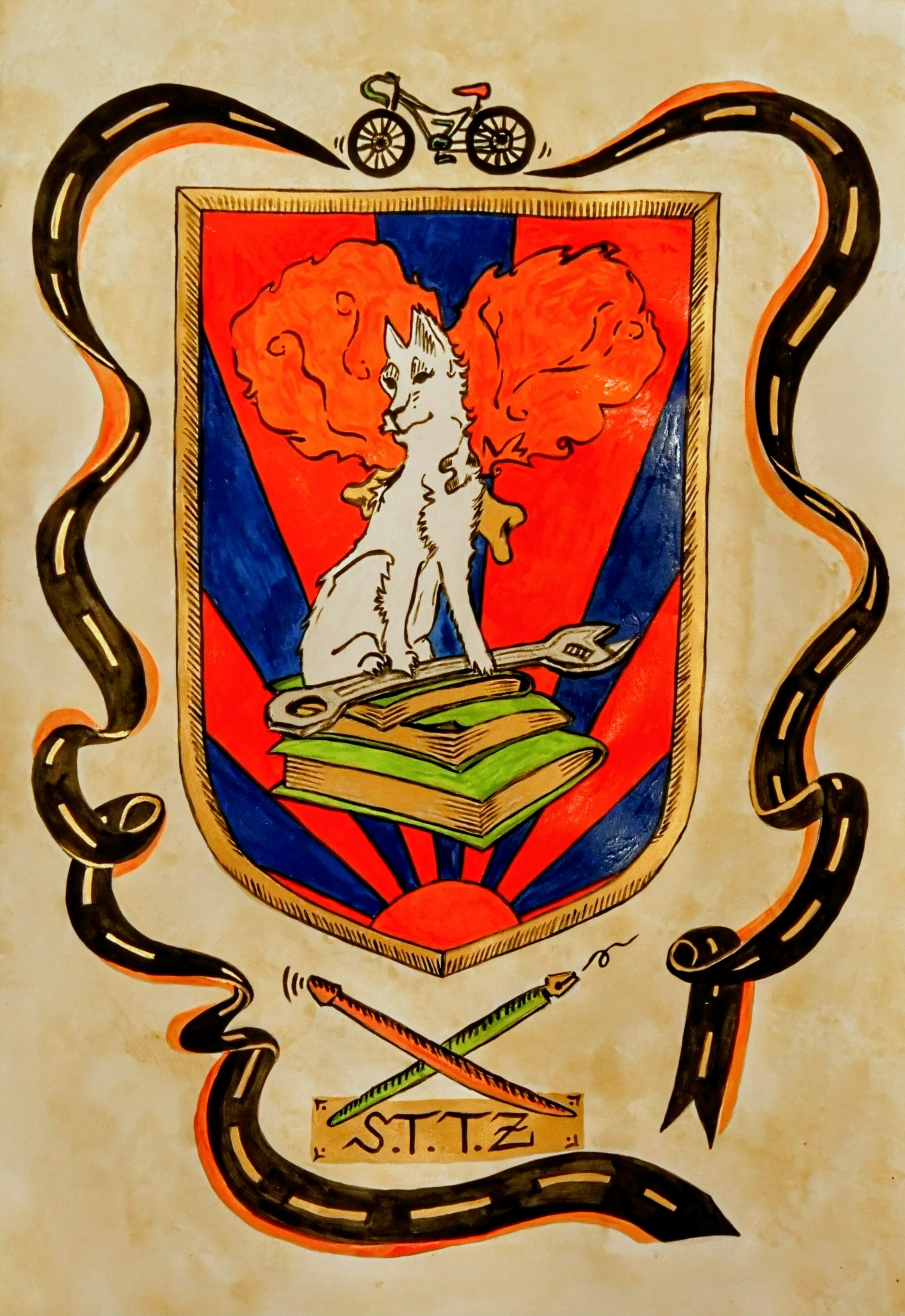 Flat-share Coat of Arms - Enamel on paper