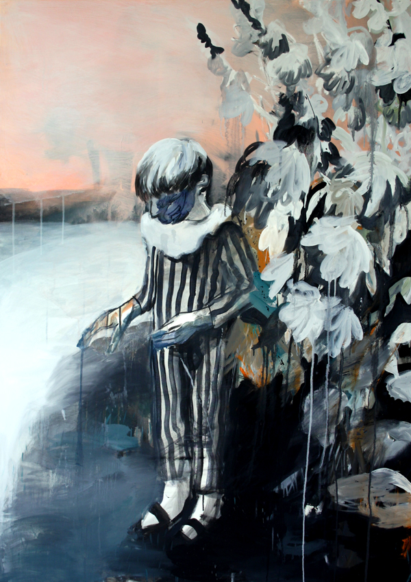 In the garden, acrylic and oil on canvas, 140/100 cm