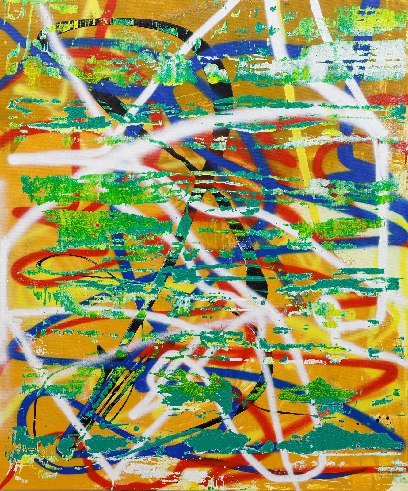 o.T.Acryl, Sprayfarbe auf Leinwand120 x 100 cm