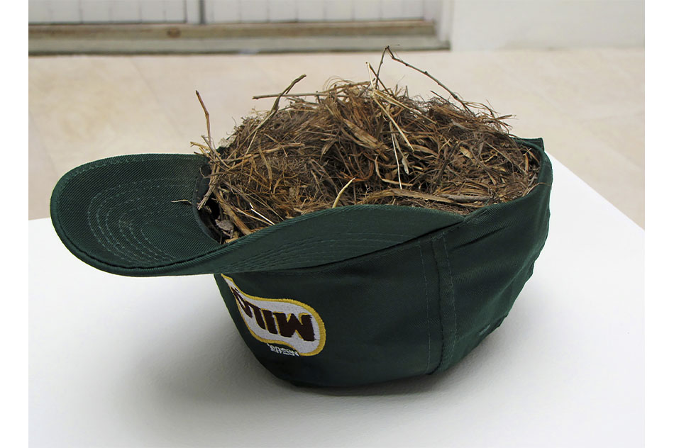 Cristián SilvaVivienda Social, 1997-2014Milo cap with bird's nest25 x 30 x 33 cm