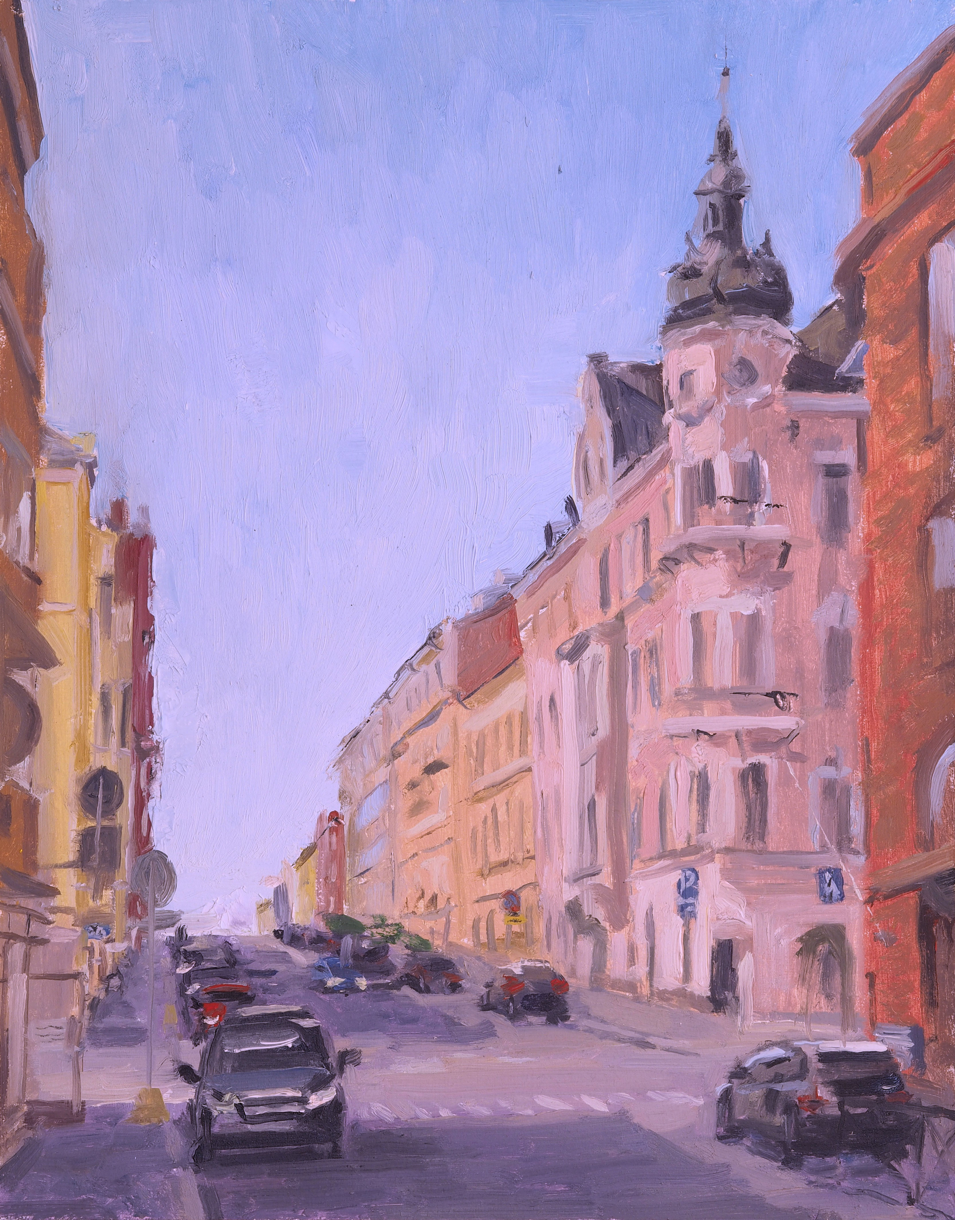"Kalevankatu", oil, 33x26cm, 2020