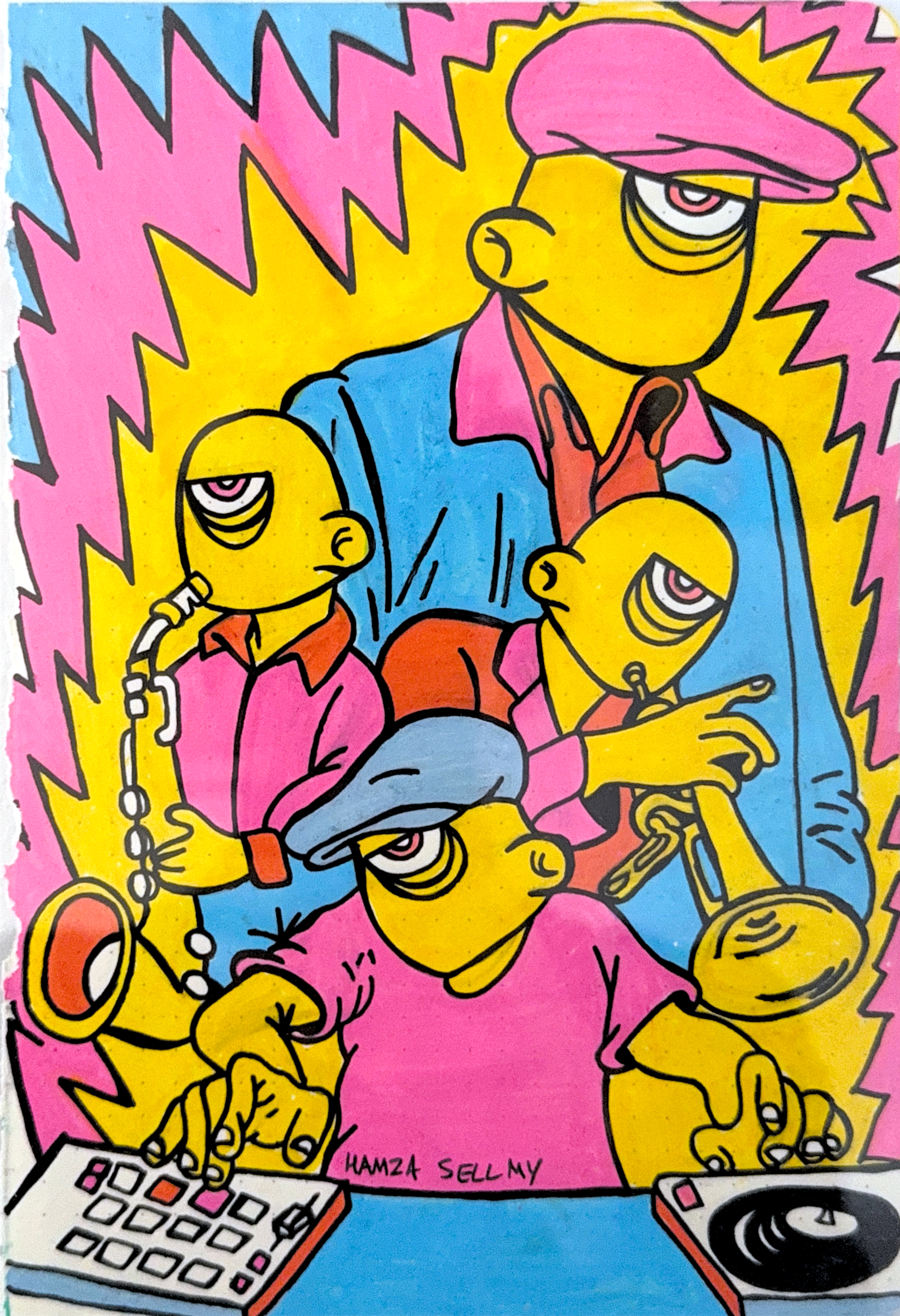 Chapter XVII, Acrylics on paper, 15x21cm, 2025.