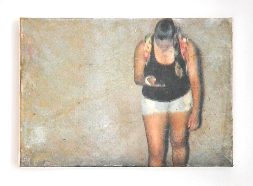 Fayette ville de 5 à 7, 2015, transfer and oil painting on canvas, varnish, series of 24 formats 27 x 19 cm