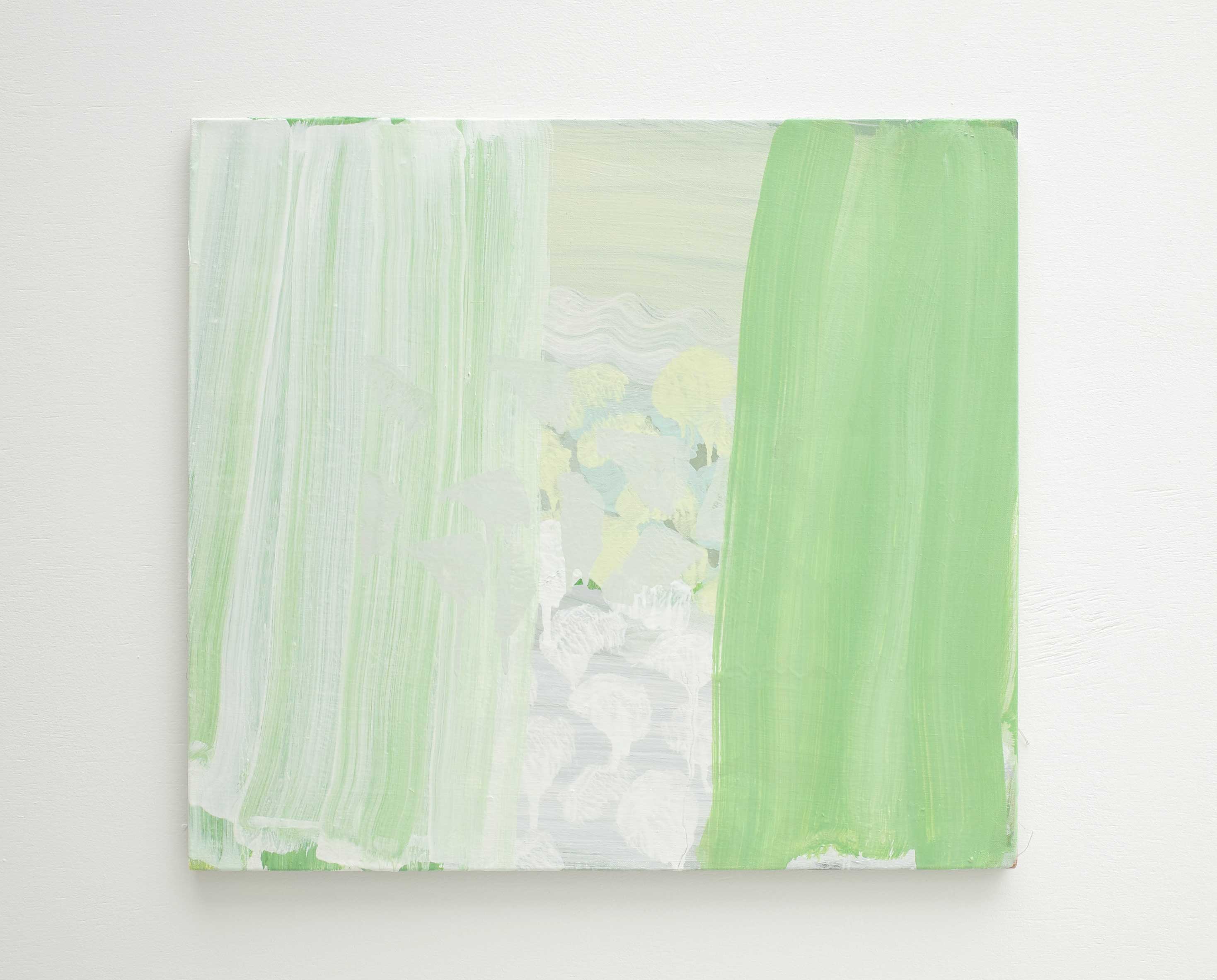 Green curtain,oil on linen,51x56cm,2023