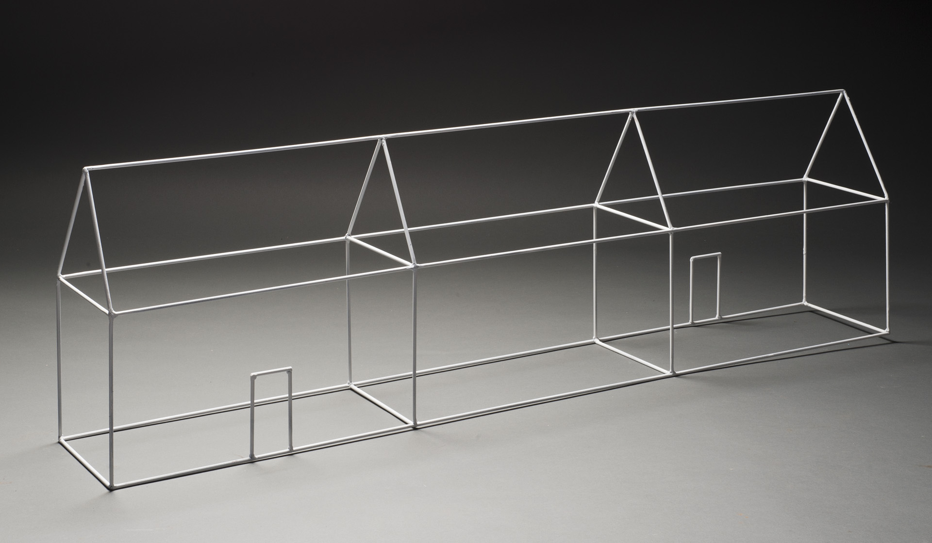 Two Ways of Approaching the Same Thing Painted Steel, 12 in x 12 in x 48 in, 2019