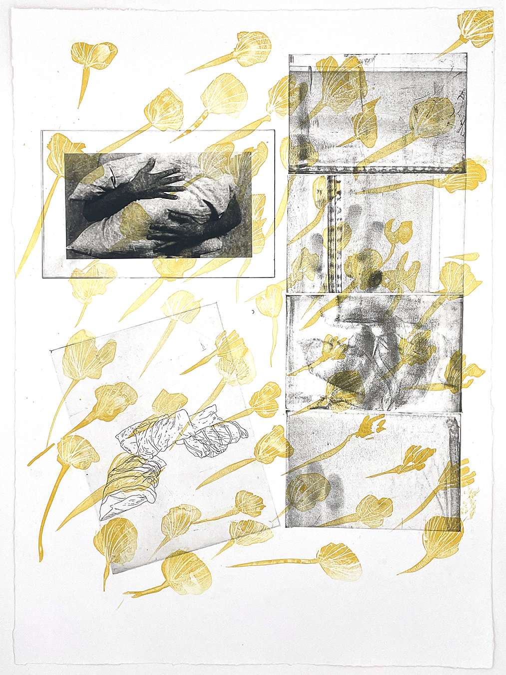 Flow With It, 2021, lithograph with etchings and photopolymer gravure on paper, 16" x 22"
