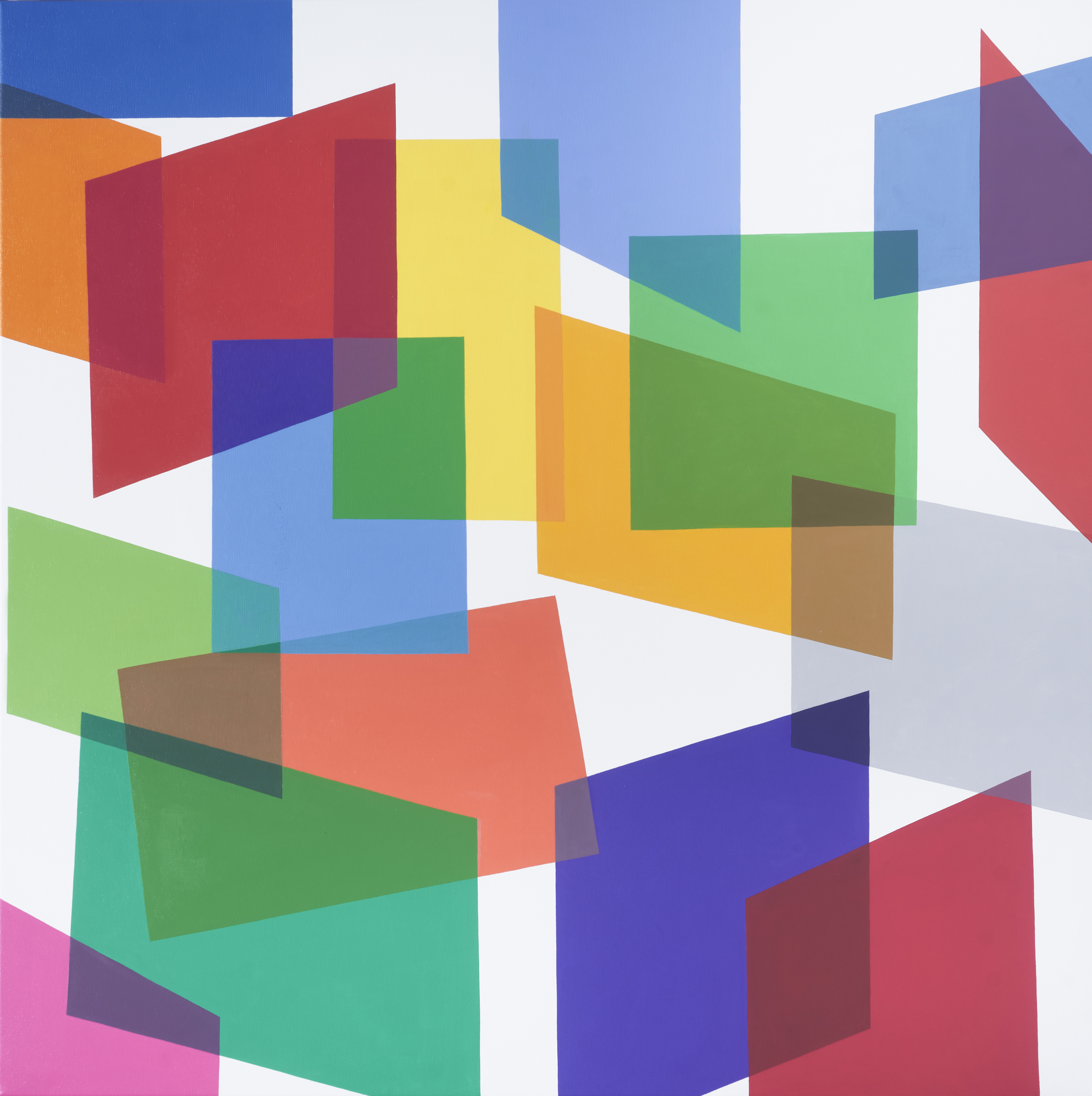 Untitled, 2023. Acrylic on canvas, 130 x 130 cm.