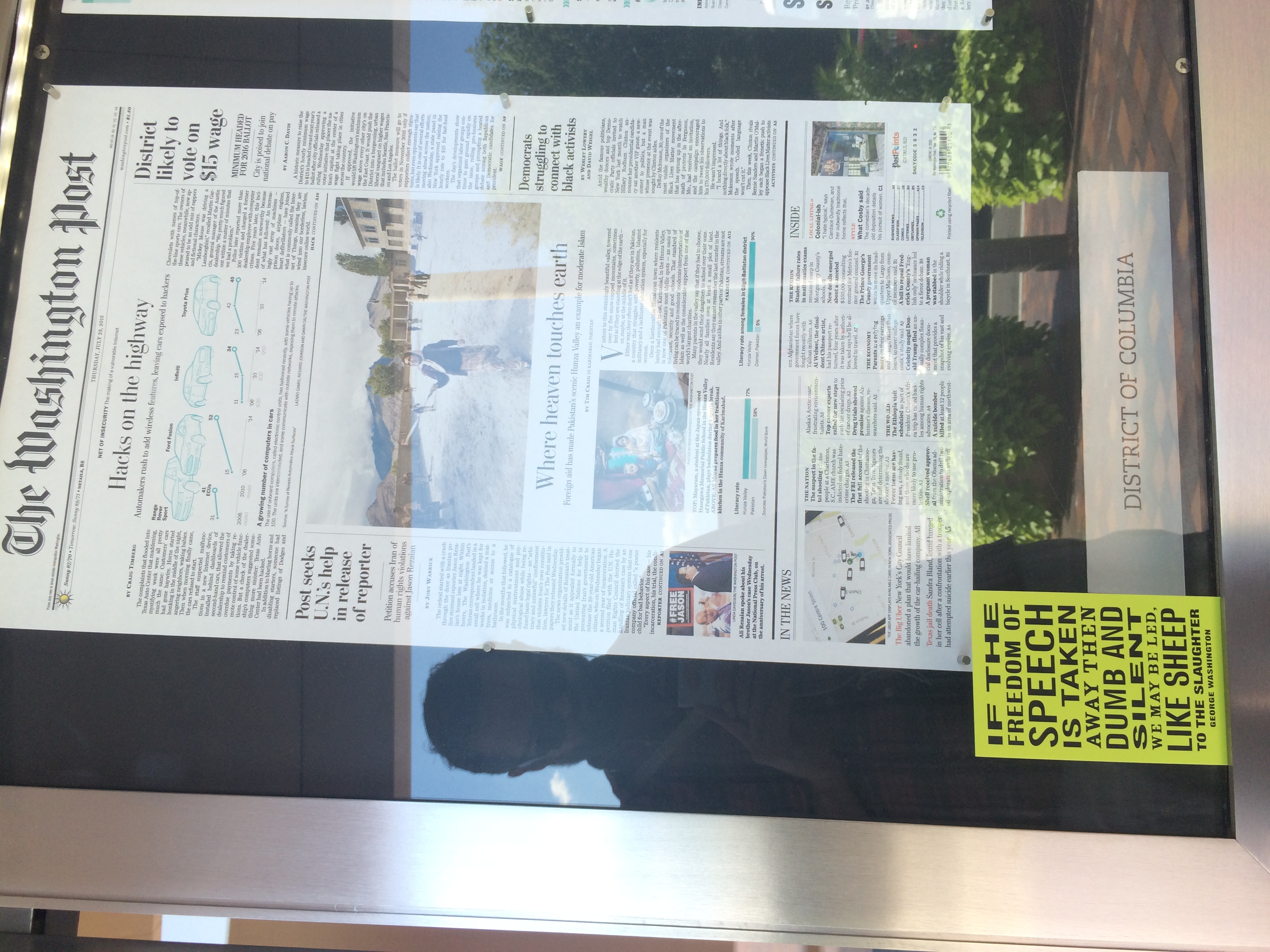 I put this one at the entrance to the Newseum, the great institution celebrating the freedom of the press.