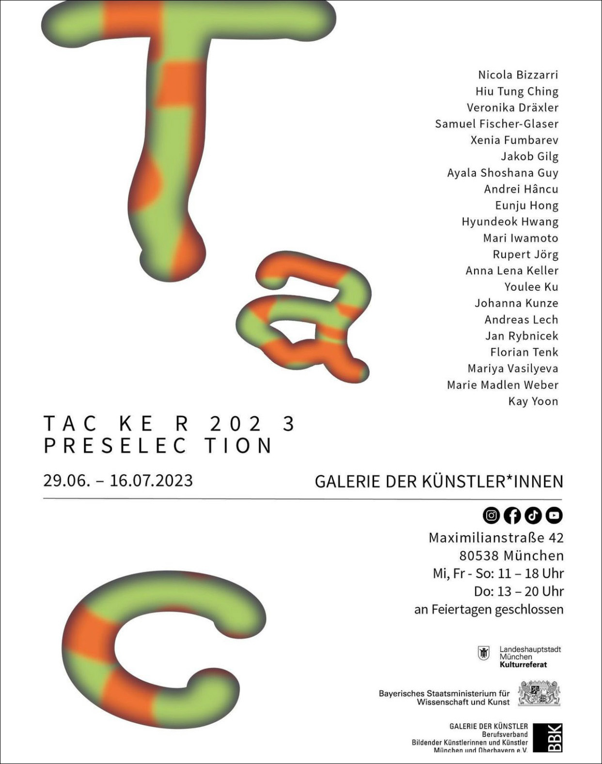 Tacker 2023, Galerie der Künstler München