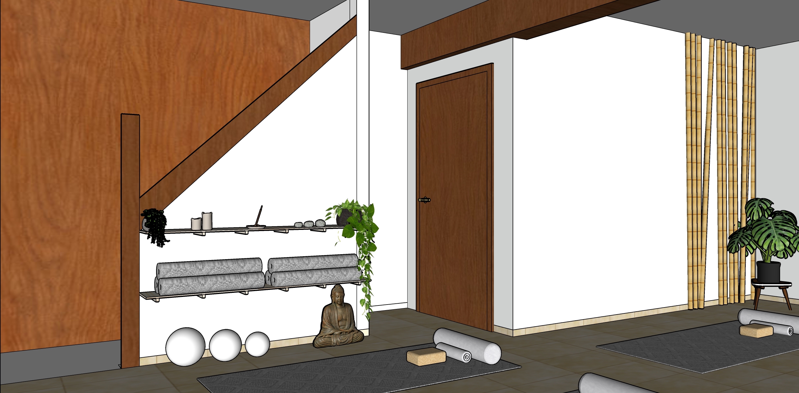 A yoga studio in Grandma's house