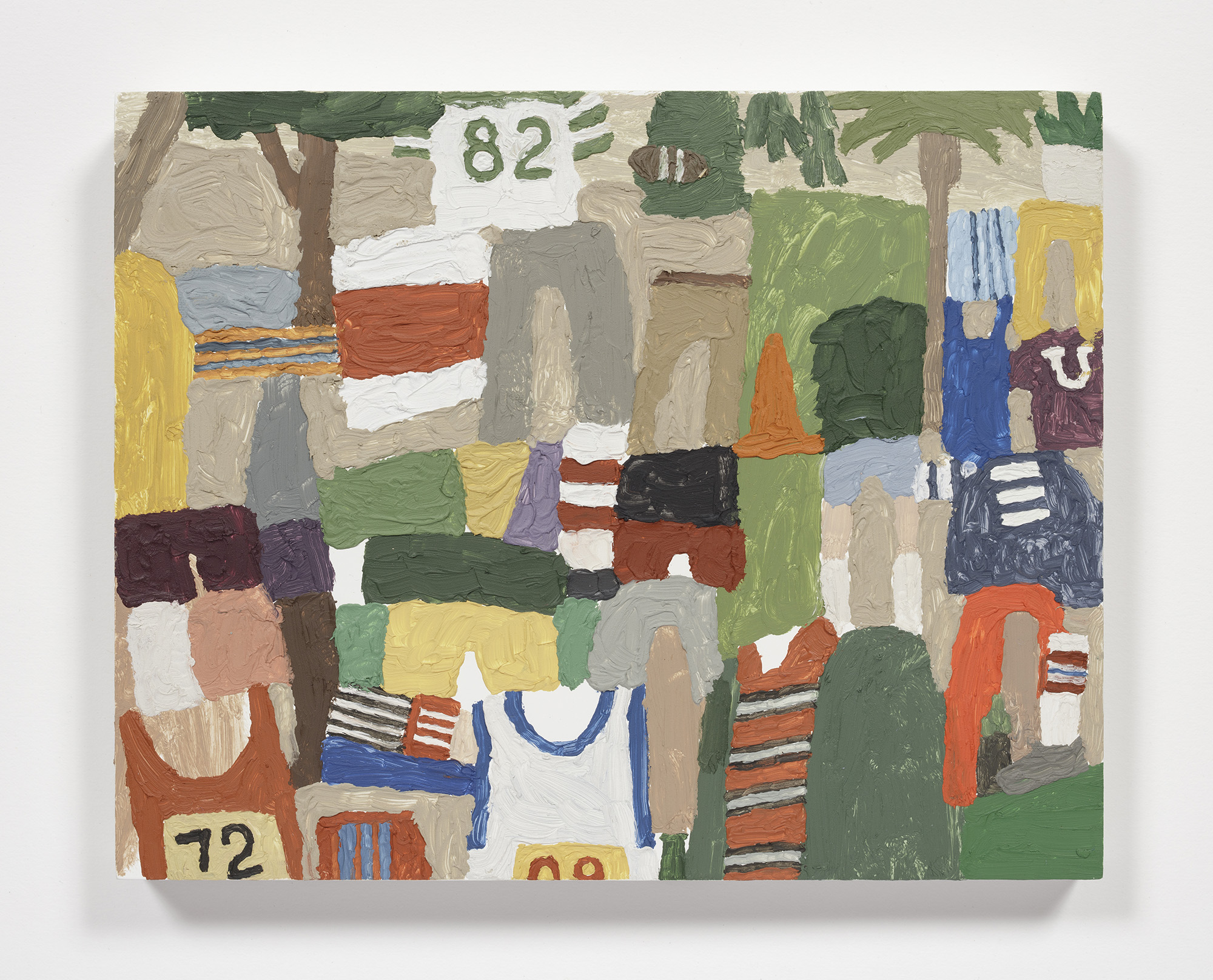 Tube Sock, Traffic Cone, Palm Tree, Grass, 8 x 10”, 2018