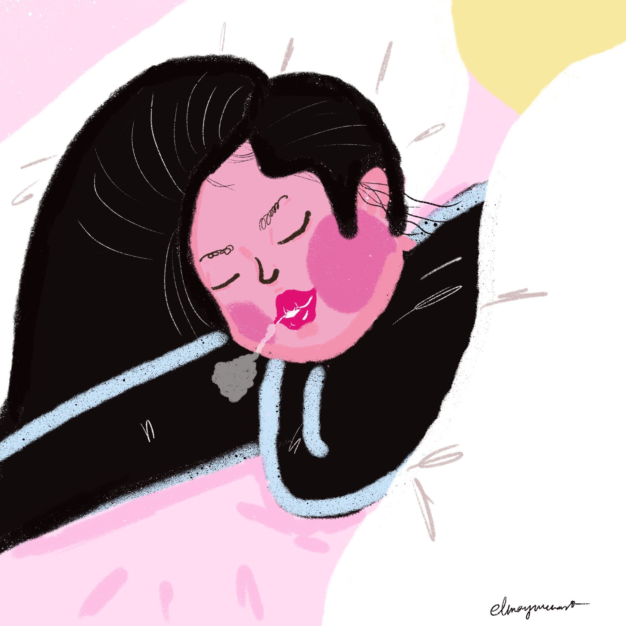 My diary-My lovely girl, she drools every time she sleeps~