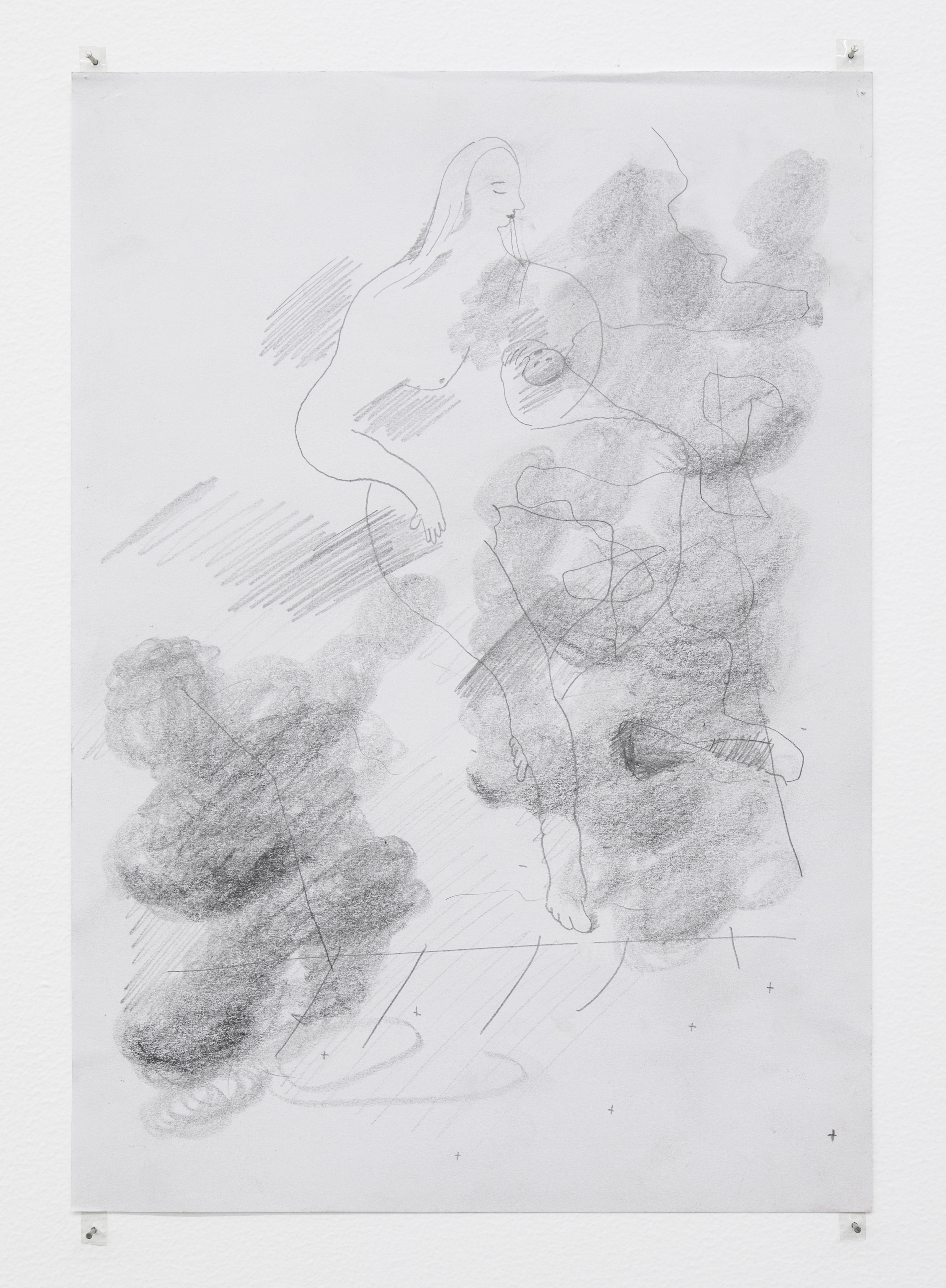 Manuel Gröger, Untitled (5 of 5), 2017-19, Graphite on paper