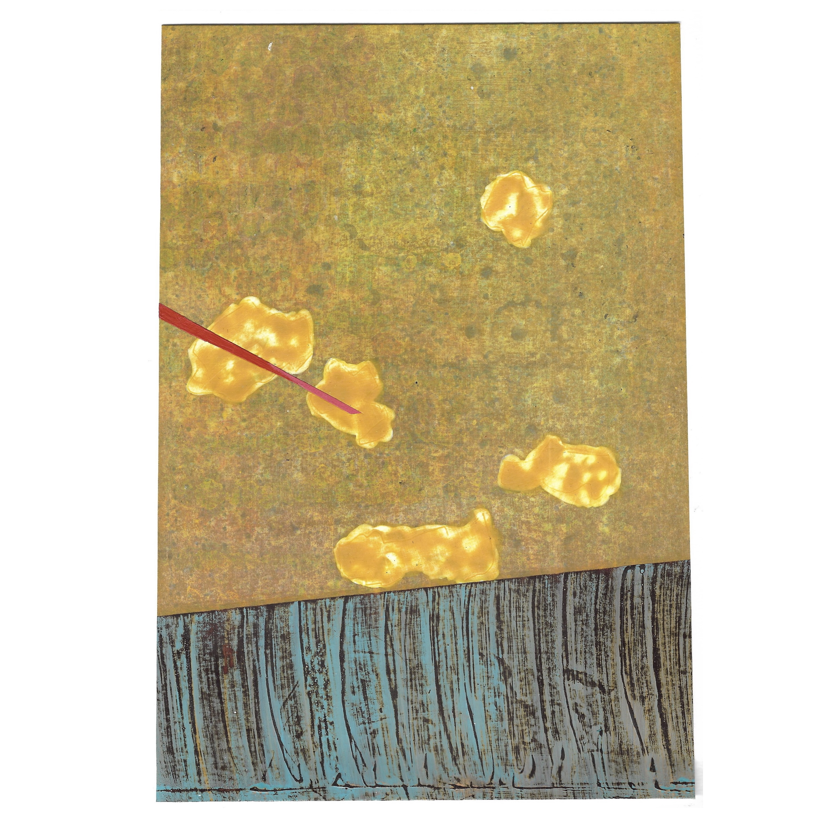 Corrugated Fence I, 2025, acrylic on 220 gsm paper, 25 x 18cm