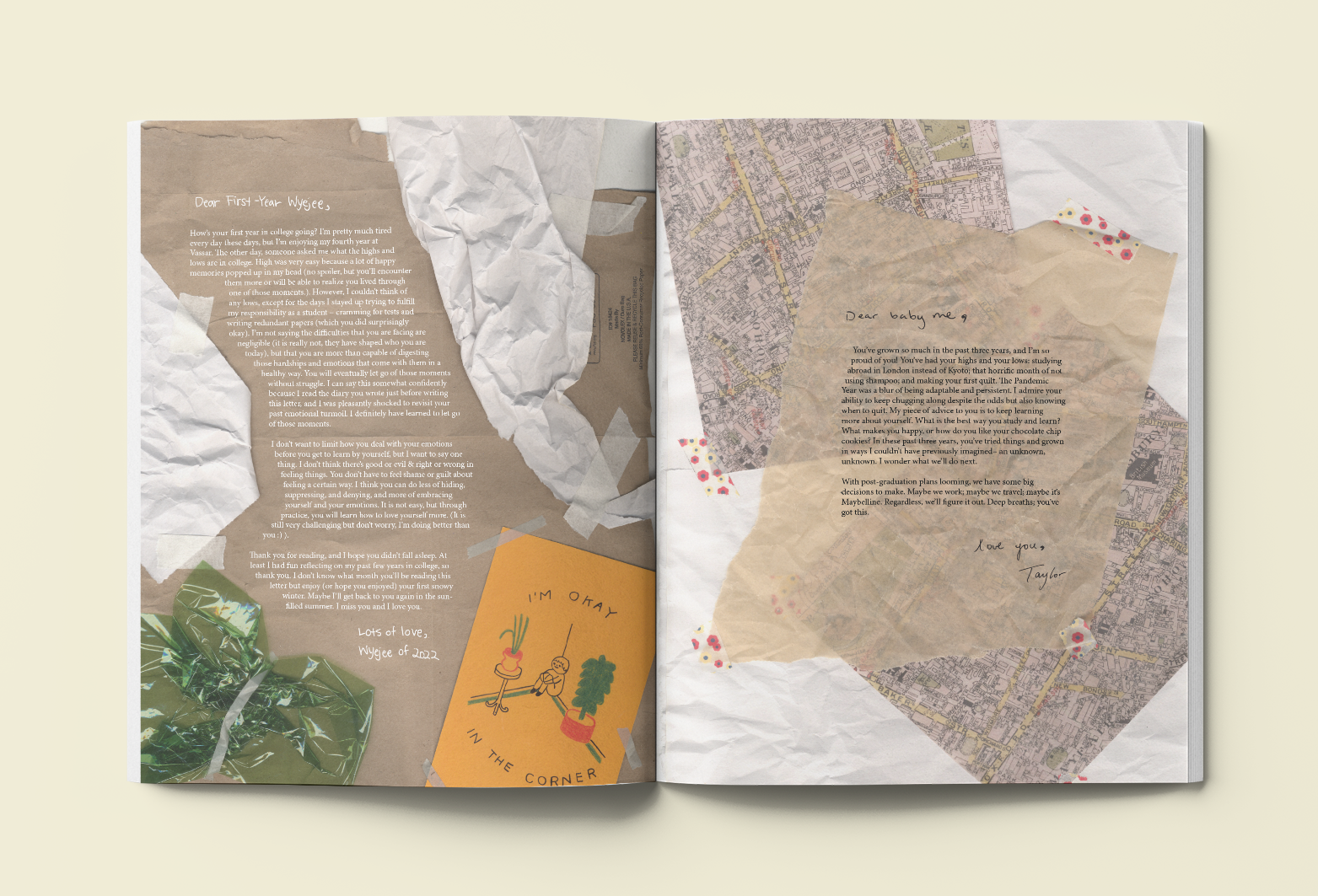Text-page design for 'Letters to Our Younger Selves' (Fall 2022)
