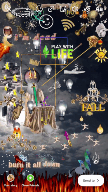 Xanthe Dobbie, Rev 1:12:20, 2020, animated digital collage, endless loop. Courtesy of the artist.
