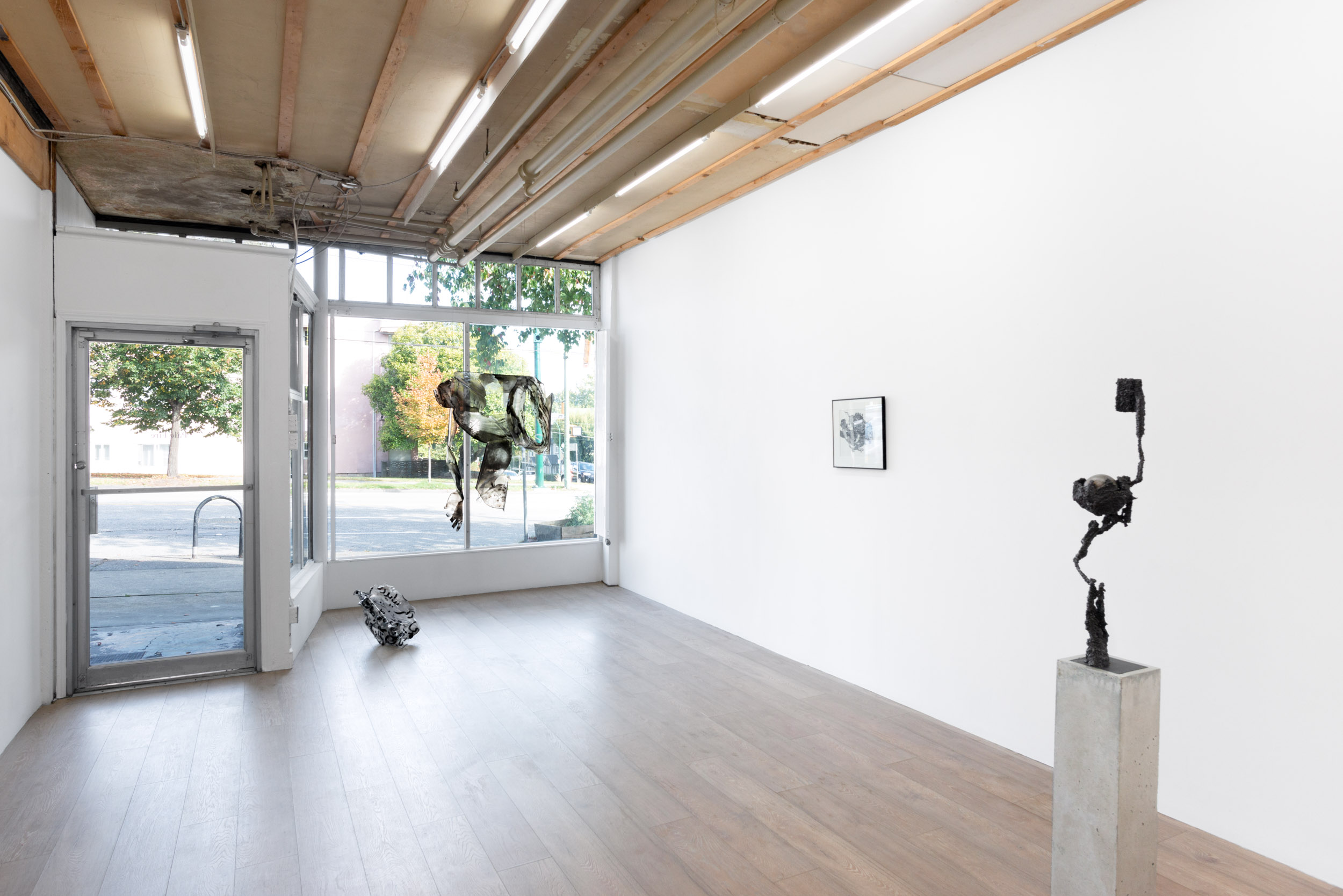 Nocturne: Mahsa Farzi, Shayne Weston Abbott-Arcan, Ronan Stewart. Installation View: PaleFire, 2025. Photo: NK Photo.