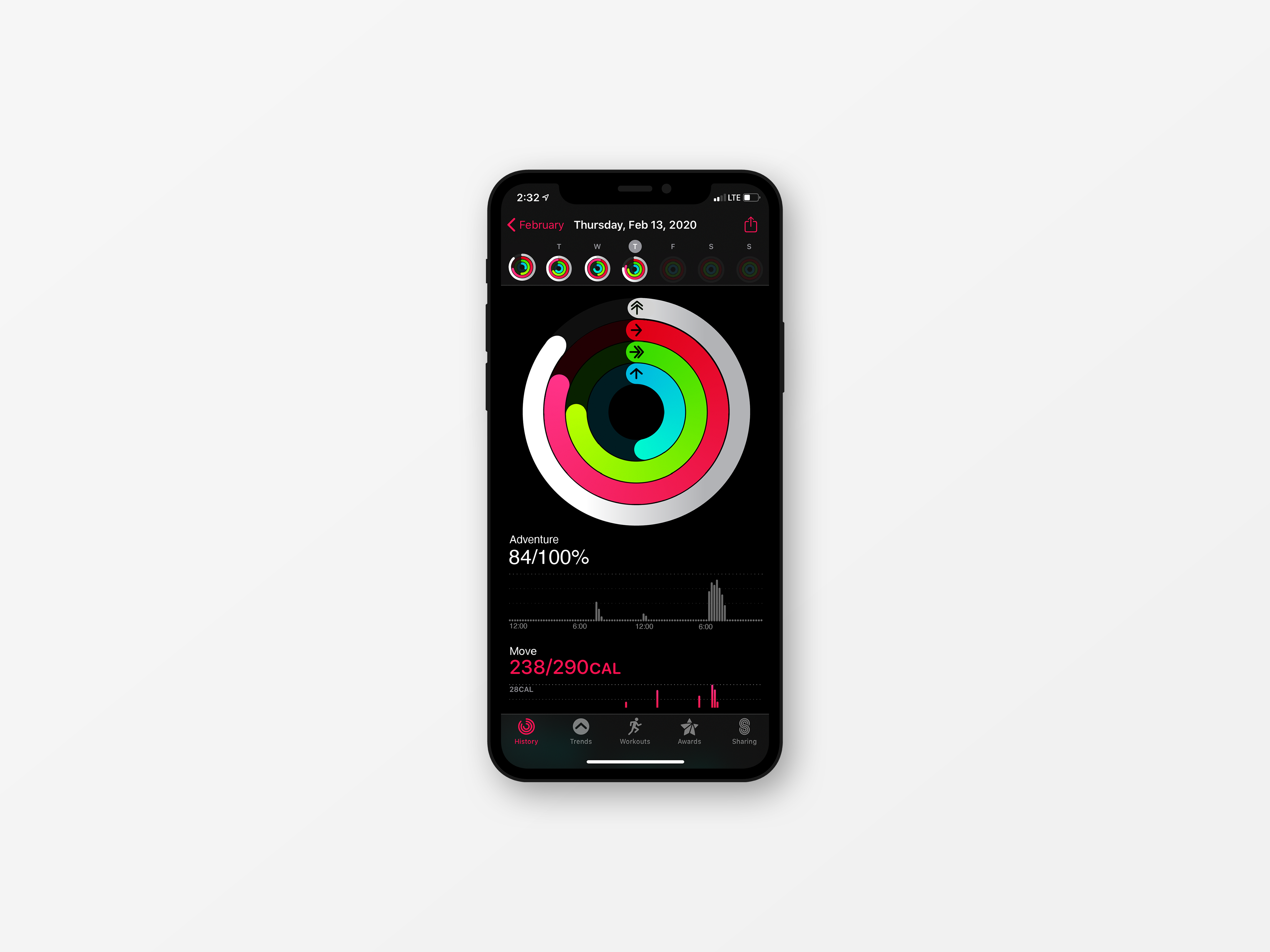 The Adventure Ring integrated with the Apple Watch's existing app