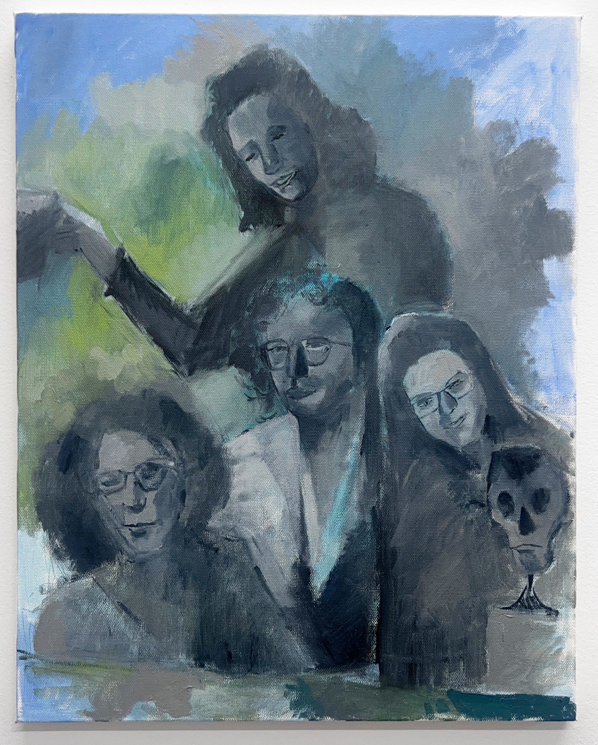 Four Women at the Bar, 2023. Oil on canvas.