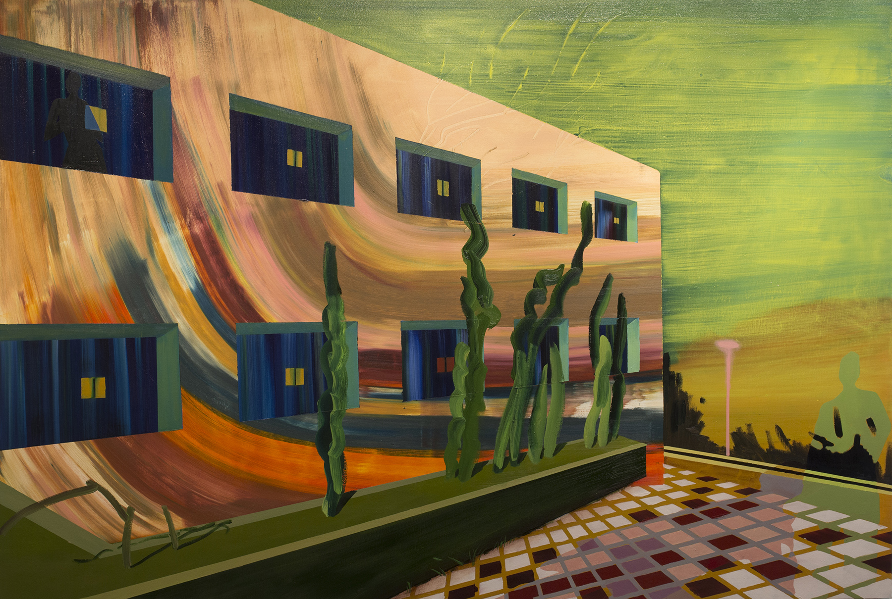  Sodium Light, Oil and acrylic on canvas, 48"x72" 2016