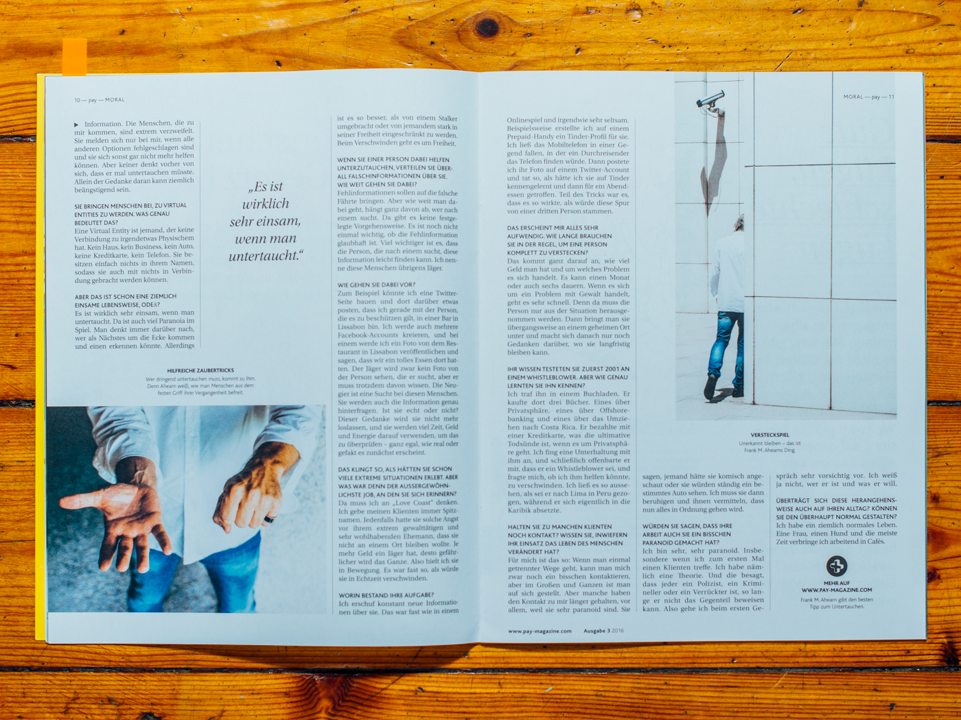 Pay Magazin / muehlhouse moers agency, Portrait von Frank M. Ahearn in Madrid. Herbst 2016