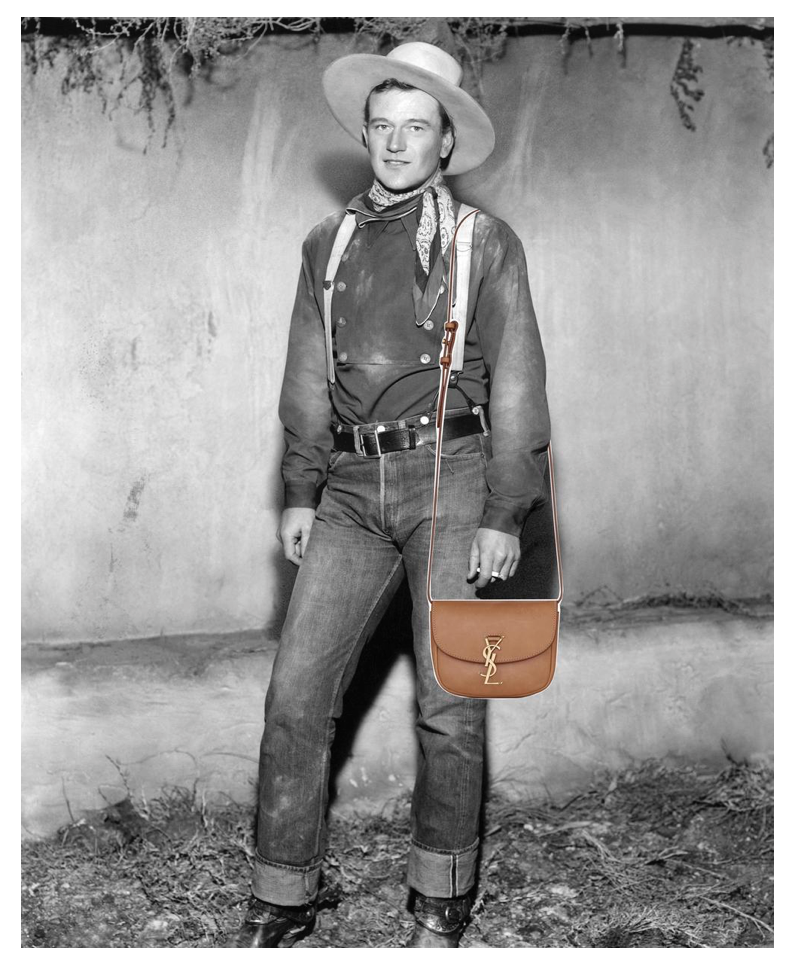 John Wayne for YSL, 2020, digital photomontage (for VICE)