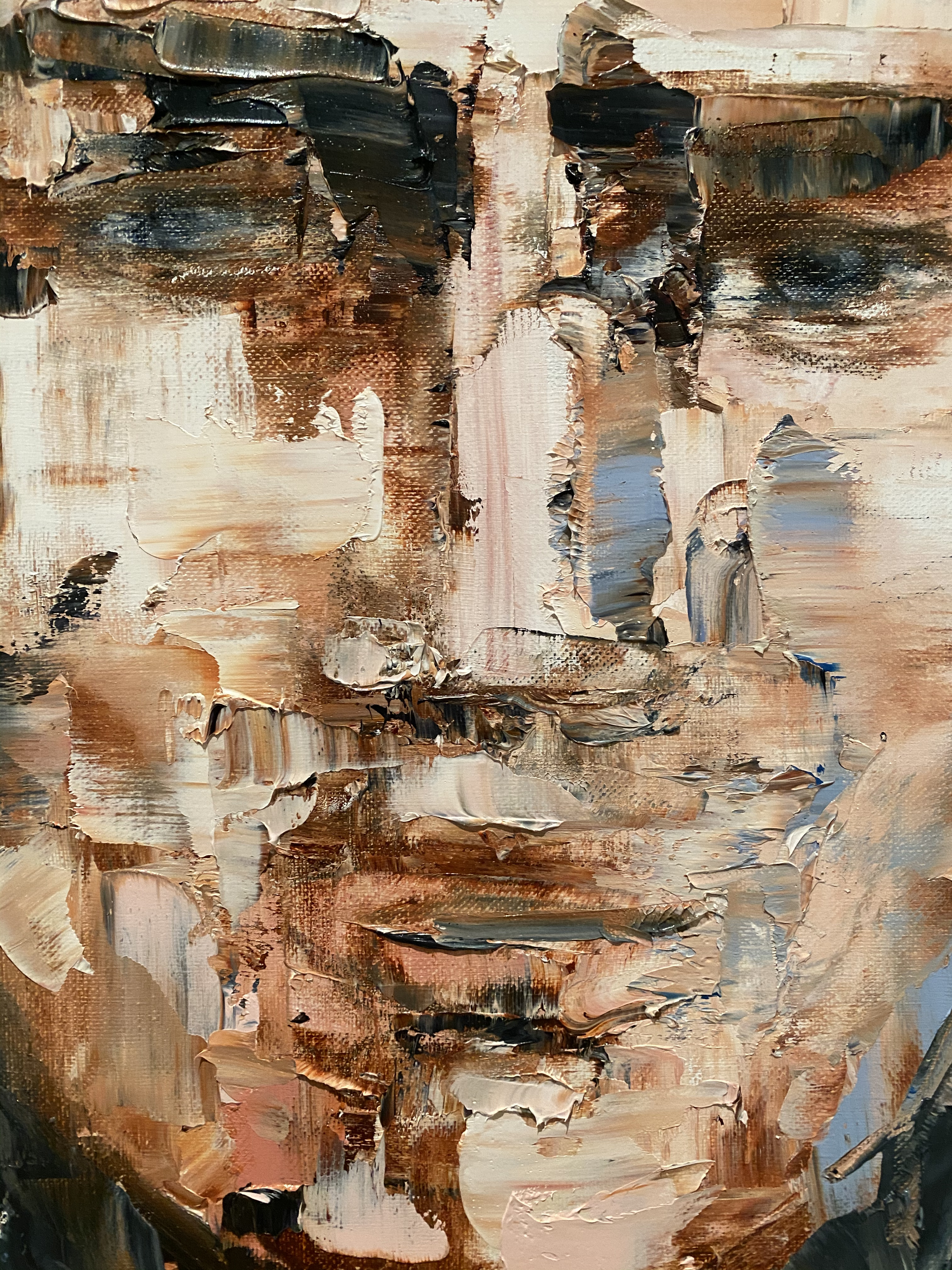 12. Close up 2021 oil on canvas 48 x 60’ inches