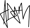 Handwritten signature from Adam Stegall in black.