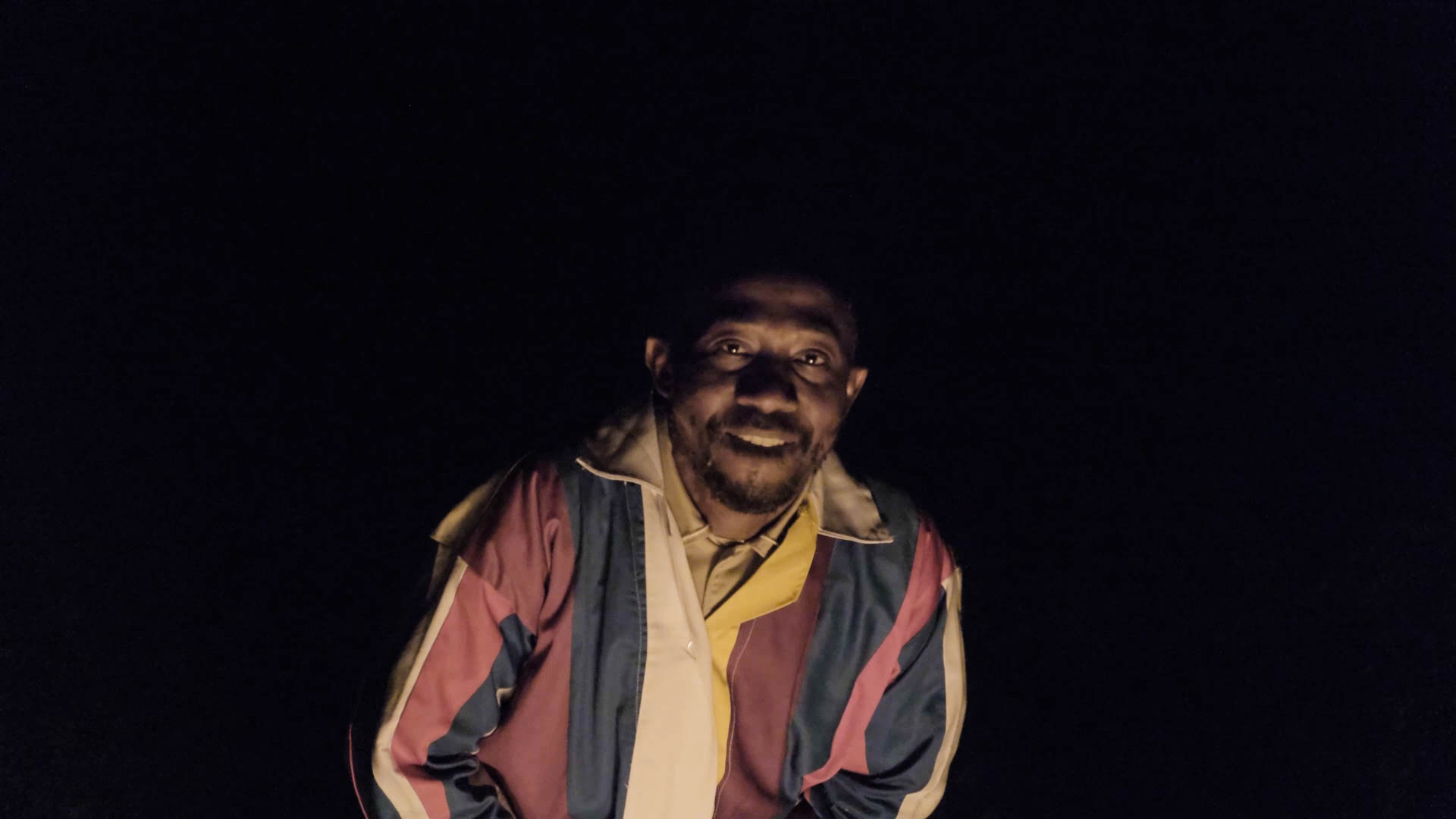 head scientist enacting whistling technologies, south africa (data unknown) courtesy dzata archives