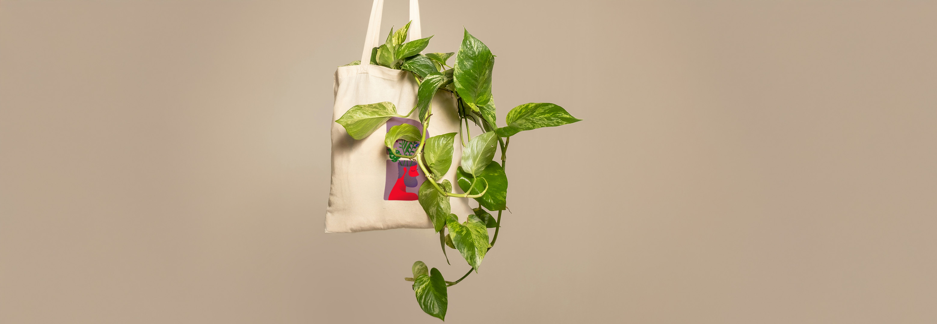 DDB Walk&Talk illustration on a paper bag