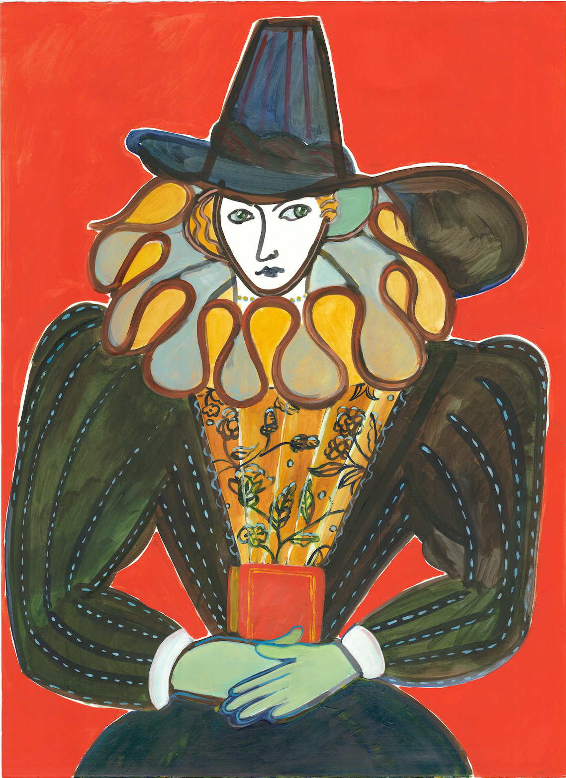 Esther Inglis after a portrait, anonymous painter, of Esther Inglis