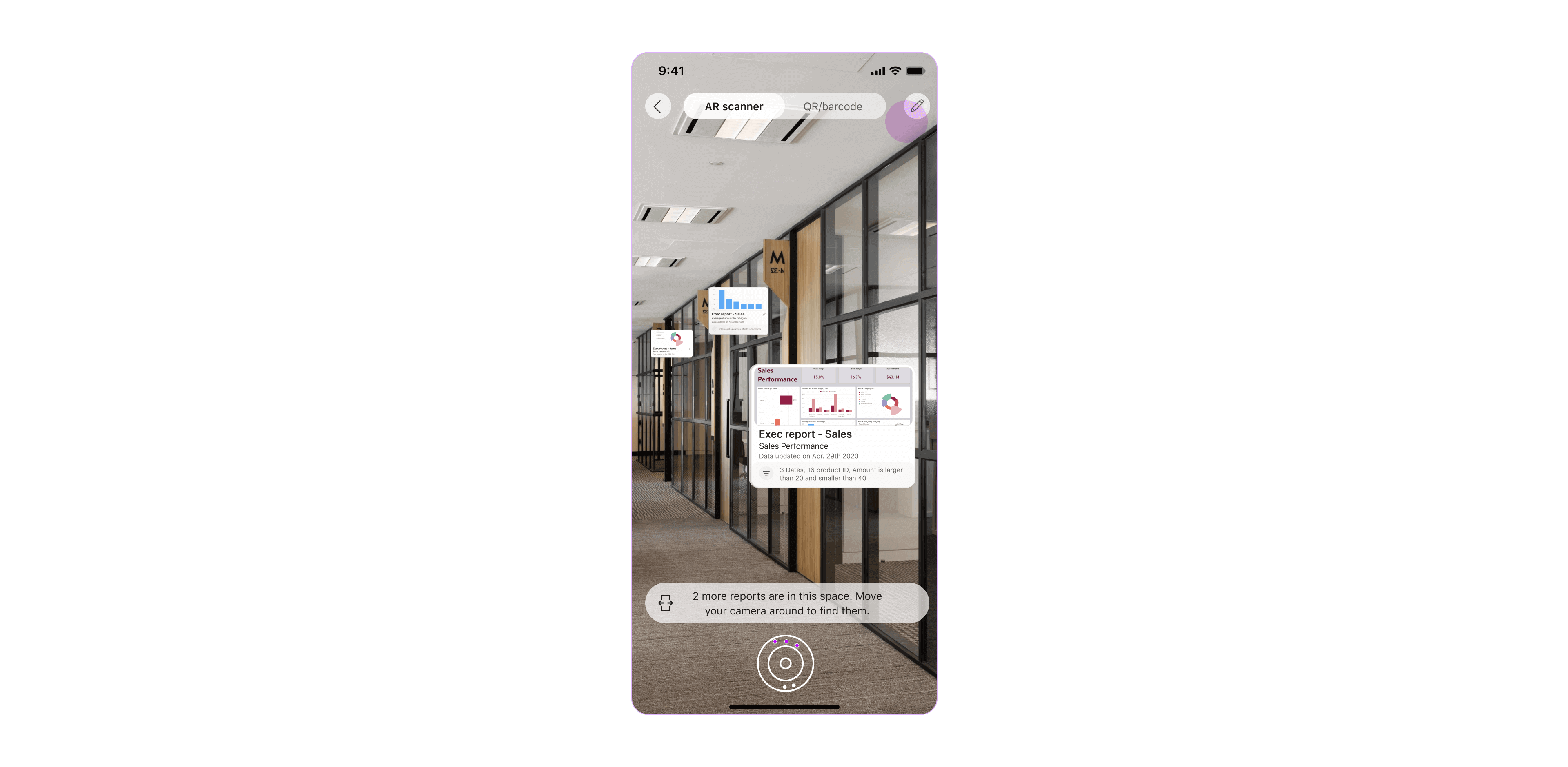 Entering the "Edit" capabilities through the edit button after the report cards are found in the space.