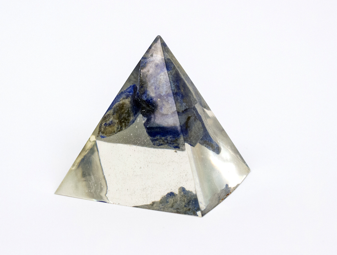Beyond the Sea, 2018, 4"x4"x5". Lapis lazuli, epoxy resin