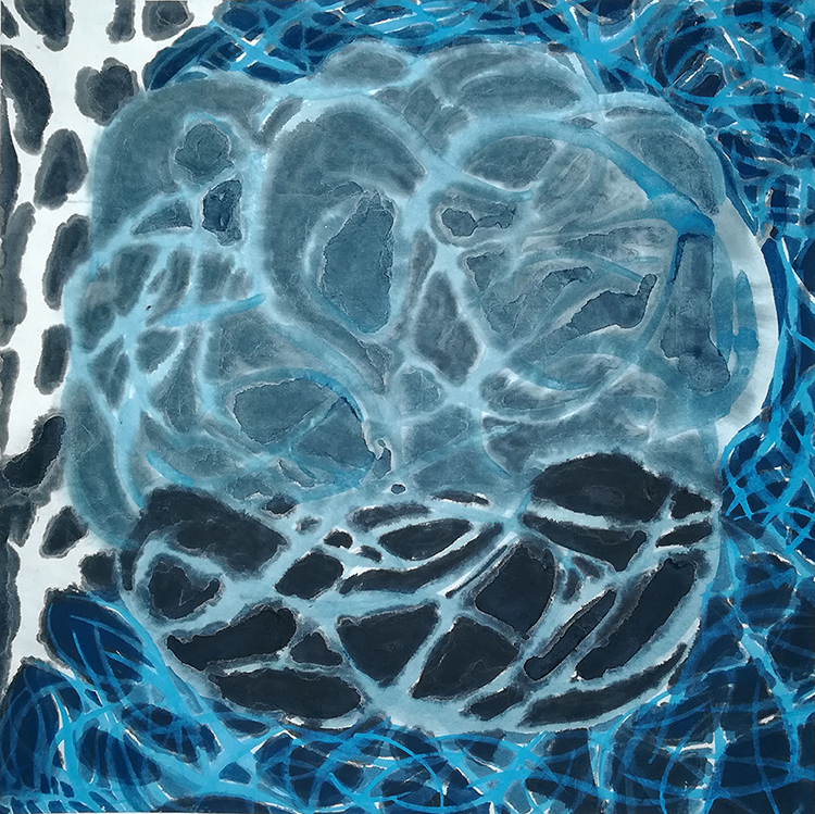 2019 tidal pool / changing global sea-levels due to an ancient ice age, 50cmx50cm