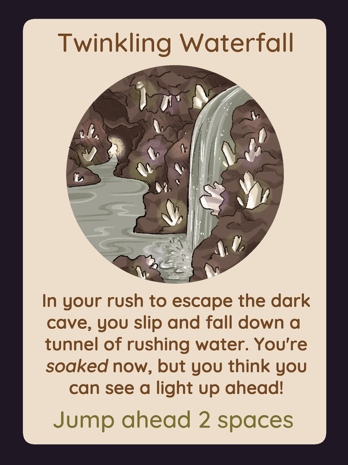 Event Card: Twinkling Waterfall, Digital, 2.5”x 3.5”, 2024