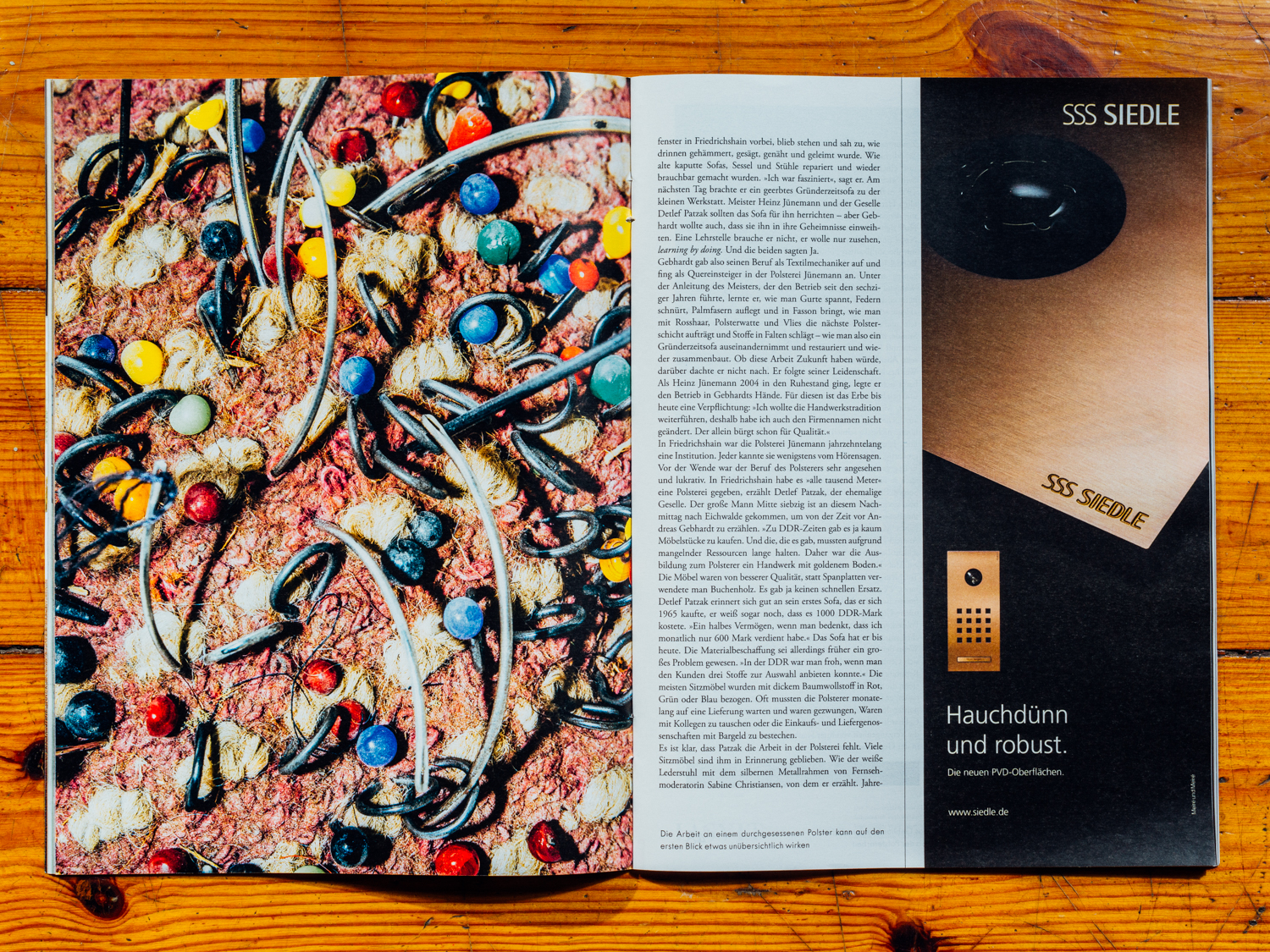 Zeit Magazin "Couch Issue" / Polsterei J&uuml;nemann / Oktober 2017