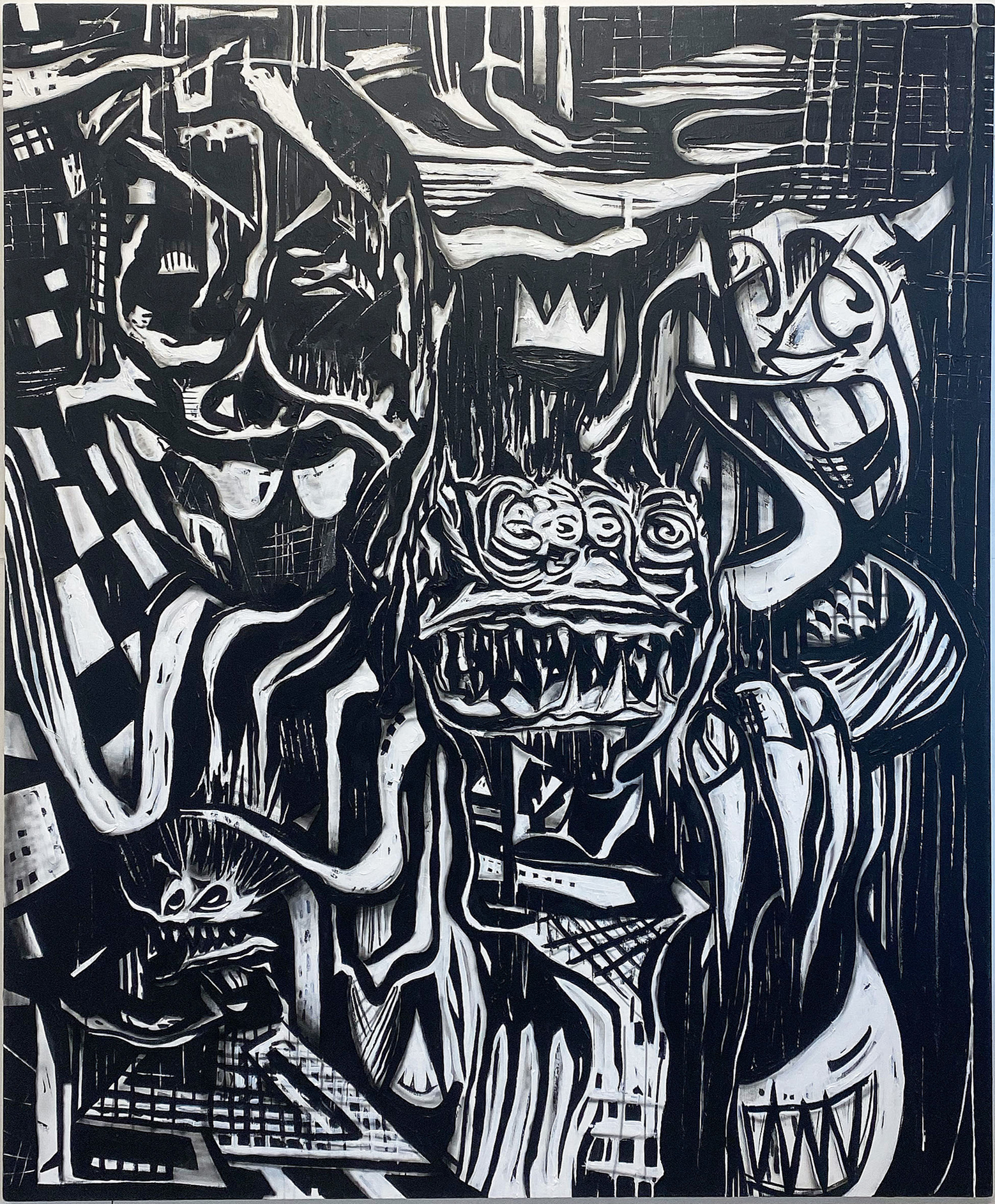 "Danger, Danger pt. 1", Acrylic on Canvas, 72" x 60", 2022