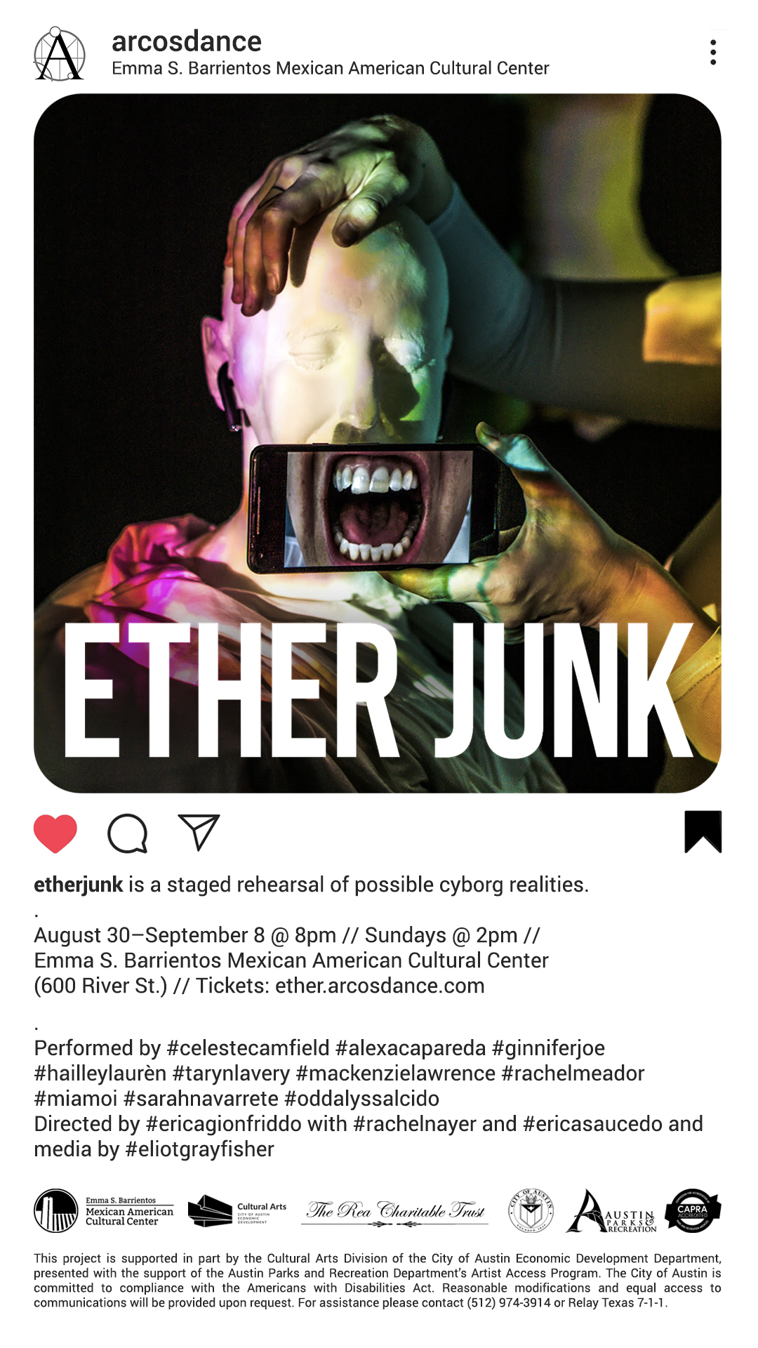 Show poster with photo by Carla Alcántara