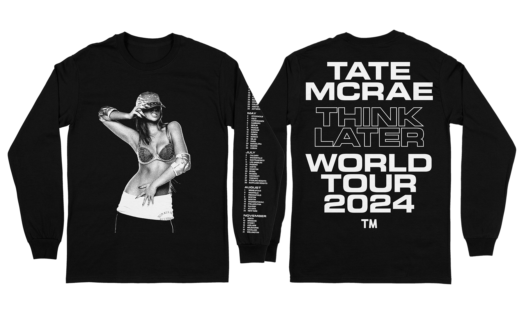 テイトマクレー TATE McRAE T8 ワールドツアー 2024 スウェット Tate McRae テイトマクレー スウェット M テイトマクレー TATE
