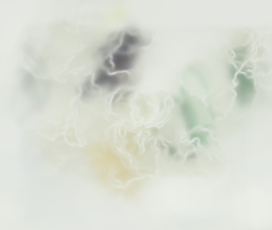Inaperçus blanche céleste, 2017 technique mixte, 20 x 30 cm. Collection privée