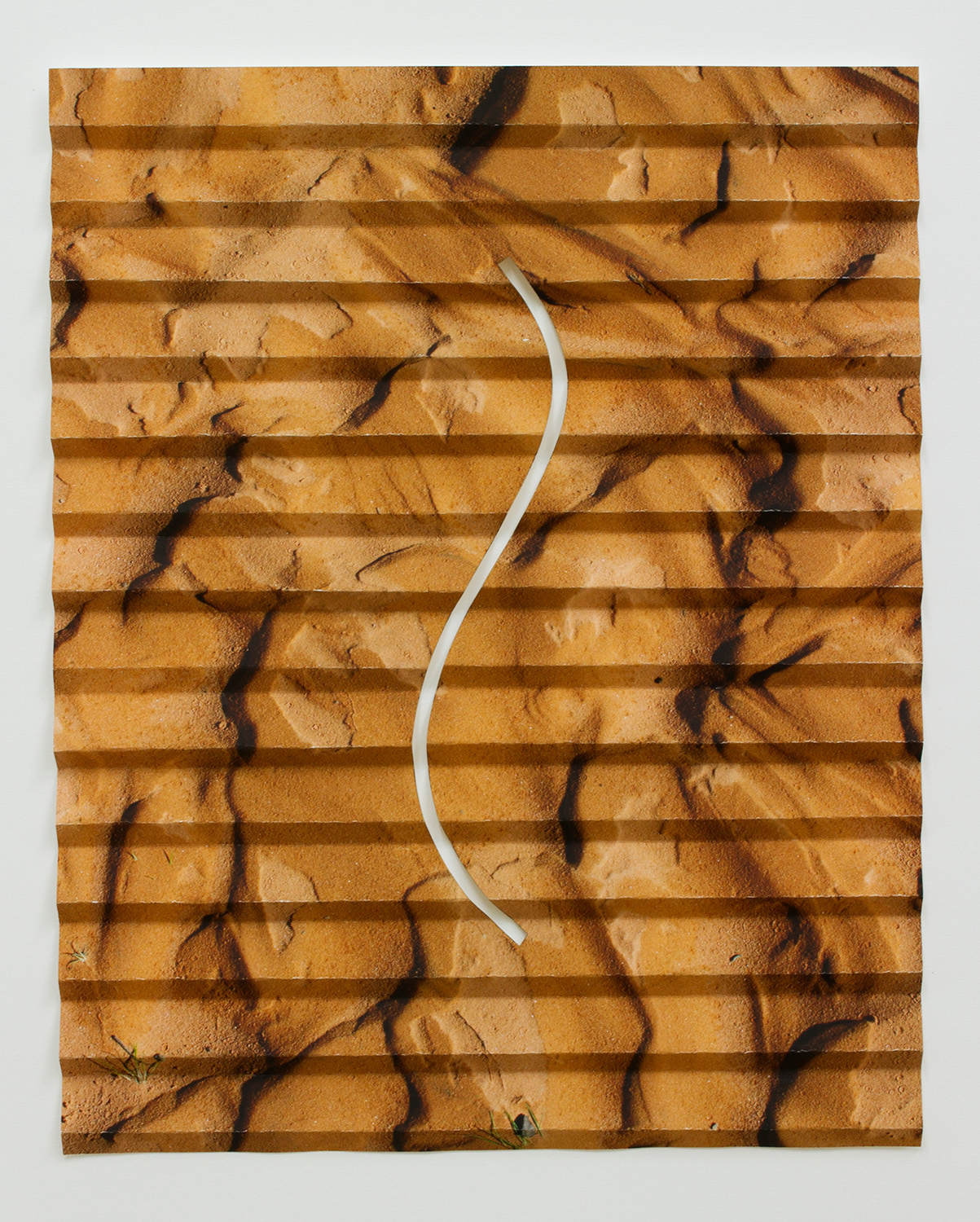 Letha Wilson, Folded Riverbed Curve Cut, 2019, archival inkjet prints, 22.5 x 18.5 x 2 inches