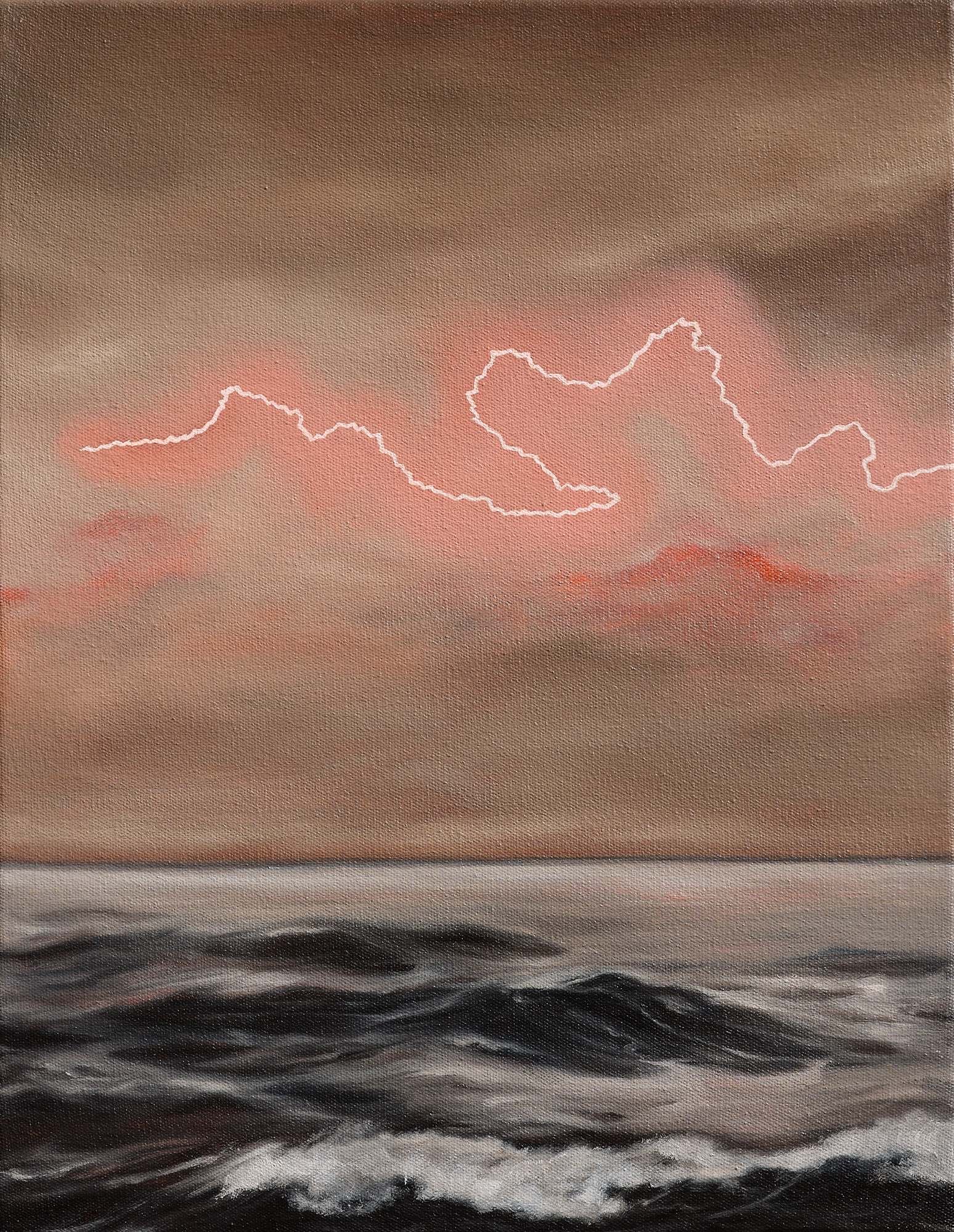 Scare, Oil on Canvas, 14 x 18", 2023