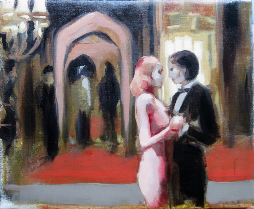 The ball, 2018  Oil on linen, 50 x 61 cm