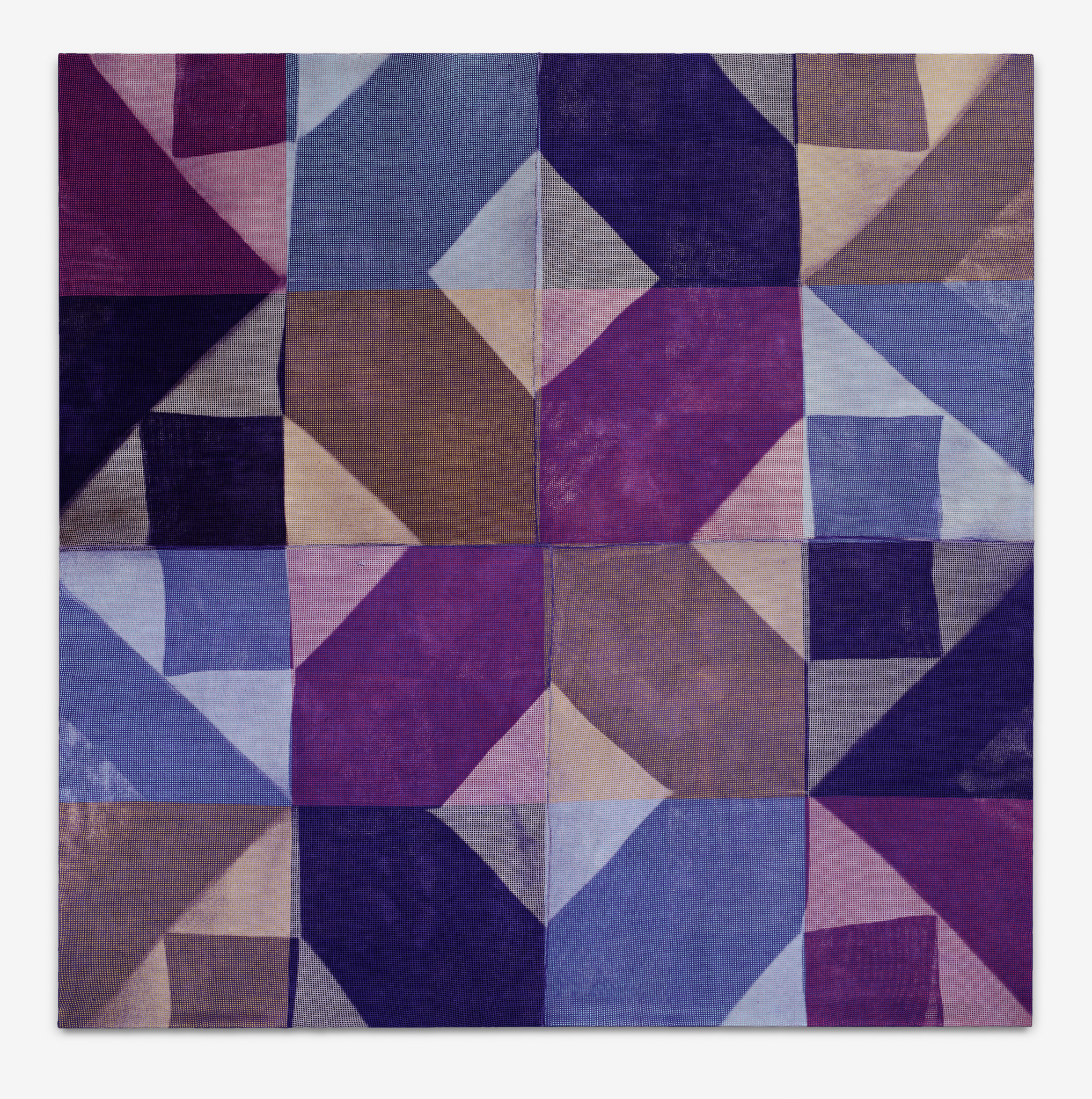 untitled, 270x270cm, dye and bleach on mesh fabric, 2017