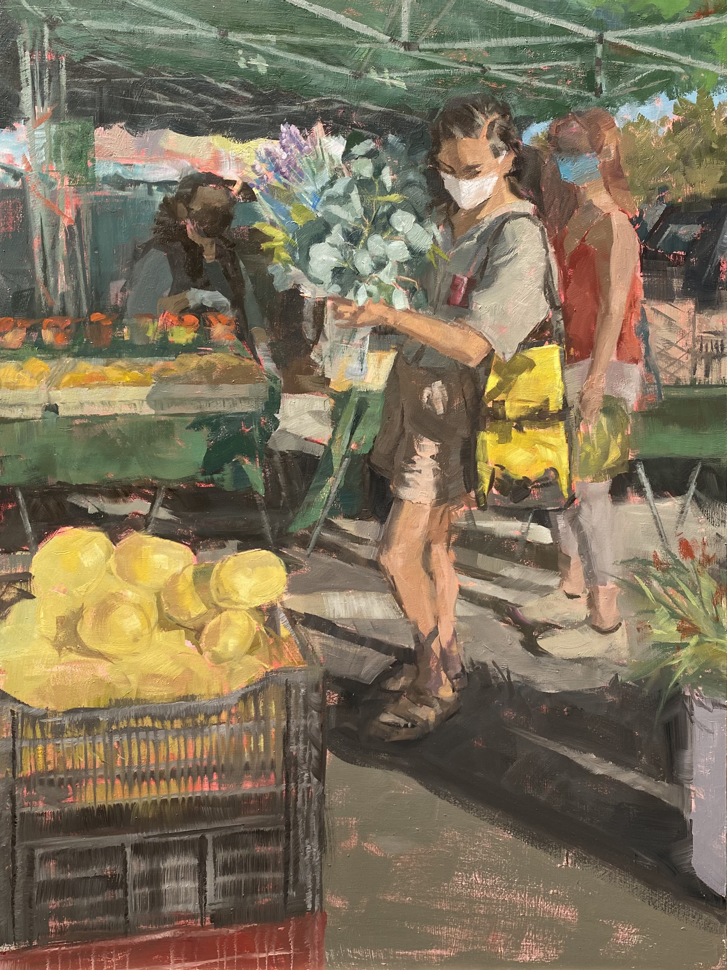 temporary yellows, 202580 x 120 cm oil on MDF